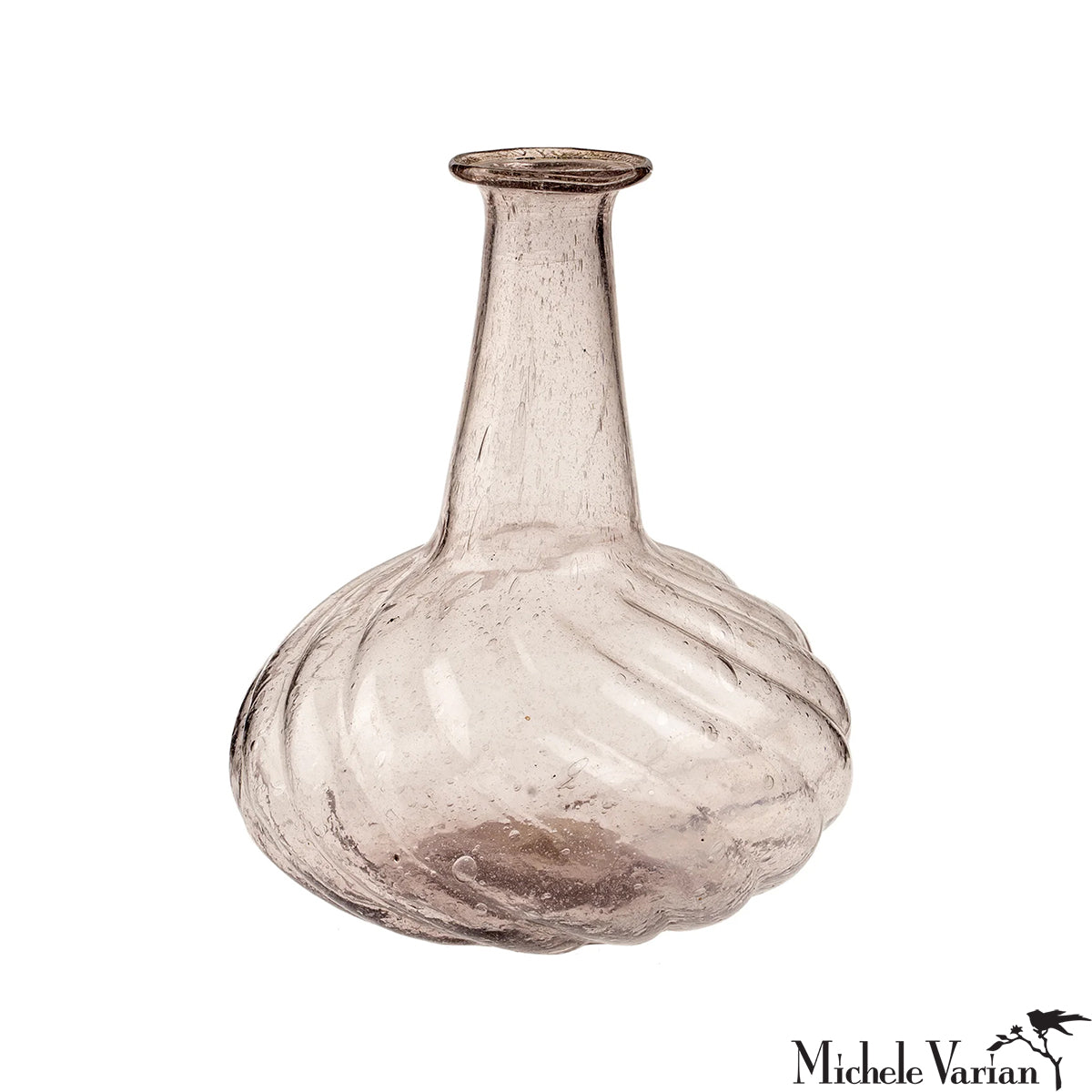 Eco-Friendly Recycled Glass Bottle Vase - Light Purple Home Decor for Centerpieces, Wedding Decorations & Boho Room Decor