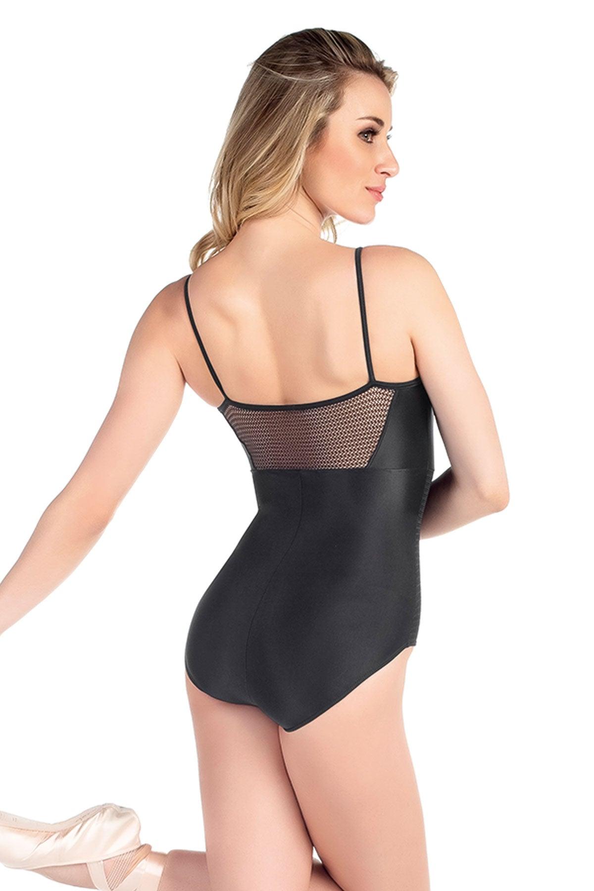 So Danca Women's Mesh Cutout Camisole Leotard - Ballet, Dance, Yoga & Performance Wear for Adults