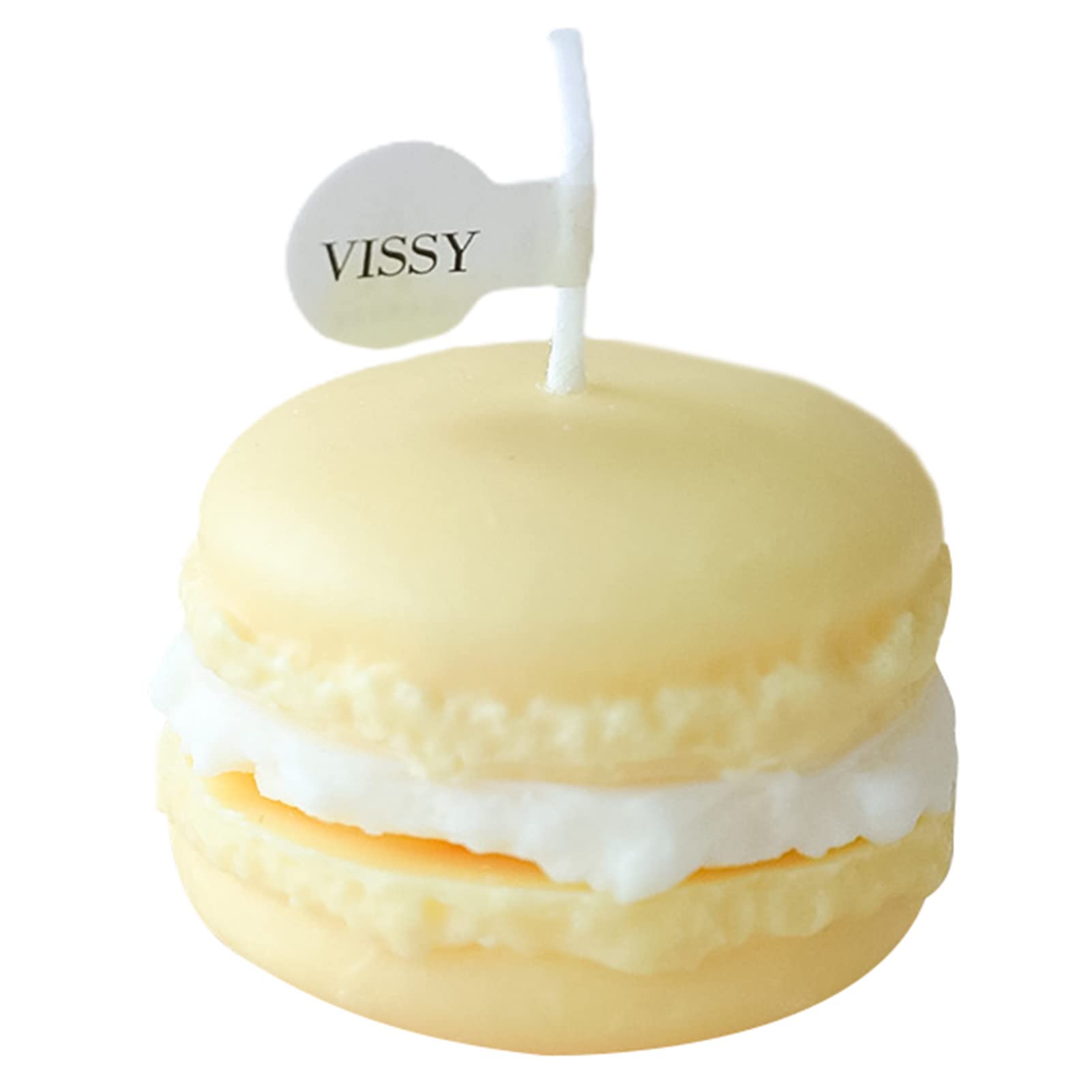 Remorui Macaron-Shaped Aromatherapy Candles - Bright Yellow Color, Home Decor & Relaxation Gift for Bathroom, Bedroom, Yoga Meditation