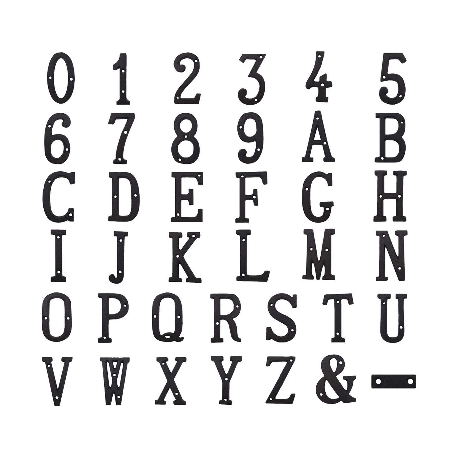 3 Inch Cast Iron House Letters - Durable Mailbox & Home Address Letters (Letter H) for Outdoor Decor, House Numbering & Personalized Signage