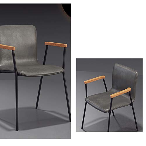 Premium PU Leather Dining Chair - Ergonomic Bar Stool with Metal & Wooden Legs for Home, Restaurant & Fast Food Shop | Comfortable & Durable for Daily Use, Dining & Leisure