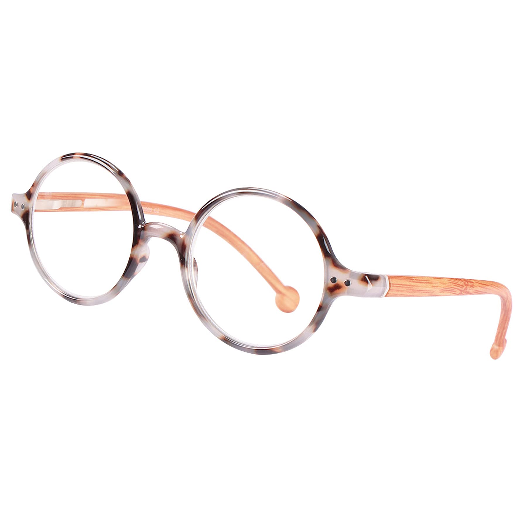 Blue Light Blocking Round Reading Glasses for Women & Men - Ultra Lightweight Unisex Circular Readers - Perfect for Computer Work, Reading & Screen Time