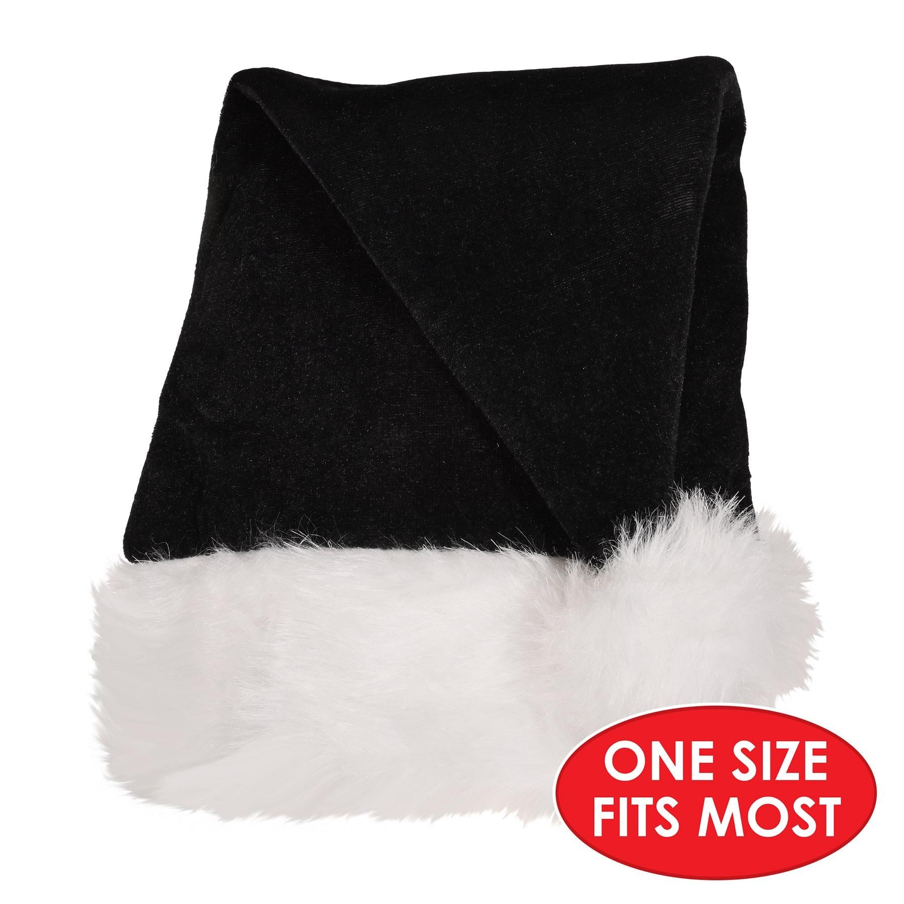 12 Pack Black Santa Hats for Christmas Party - Festive Holiday Costume Accessories for Adults & Kids - Perfect for Xmas Celebrations, Office Parties & Family Gatherings