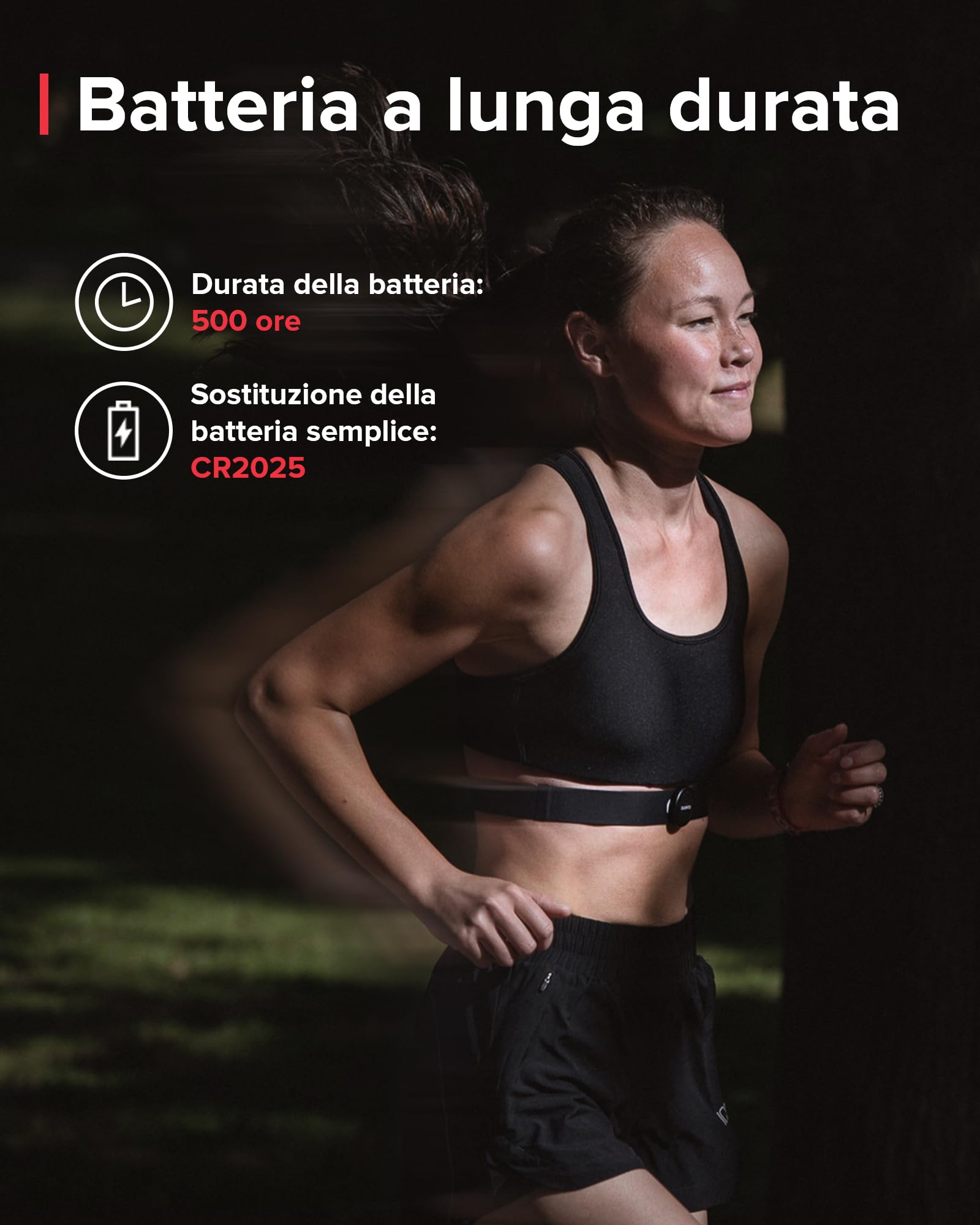 Suunto Smart Fascia Cardio Heart Rate Monitor with Long Battery Life for Running, Cycling & Fitness - Black | Track Workouts & Improve Performance