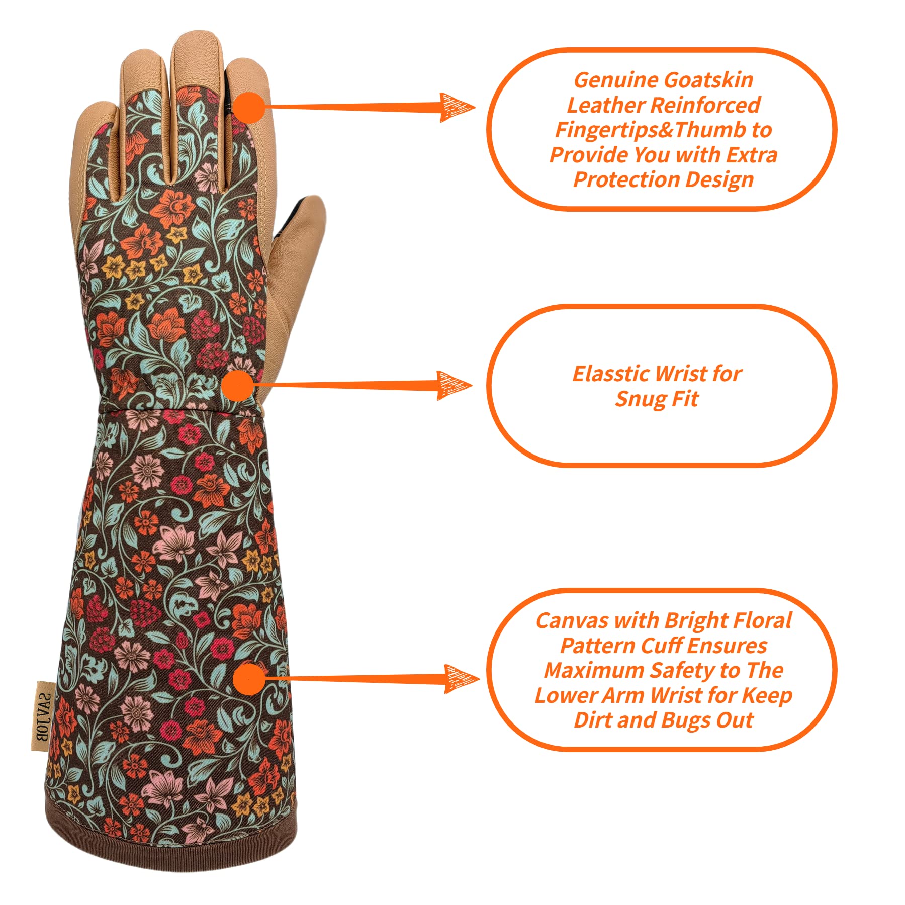 Durable Gardening Gloves with Touchscreen - Long Cuff Work Gloves for Rose Pruning & Outdoor Tasks - Perfect Gifts for Women & Men | Ideal for Landscaping, Planting & Yard Work