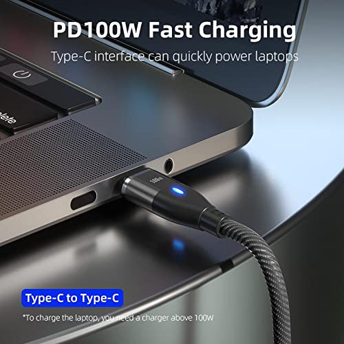 BoxWave 100W Magnetic Charging Cable - USB Type-C & Micro USB Fast Charger Compatible with Samsung Galaxy S9 - PD AllCharge Technology - Jet Black - Perfect for Home, Office & Travel Charging