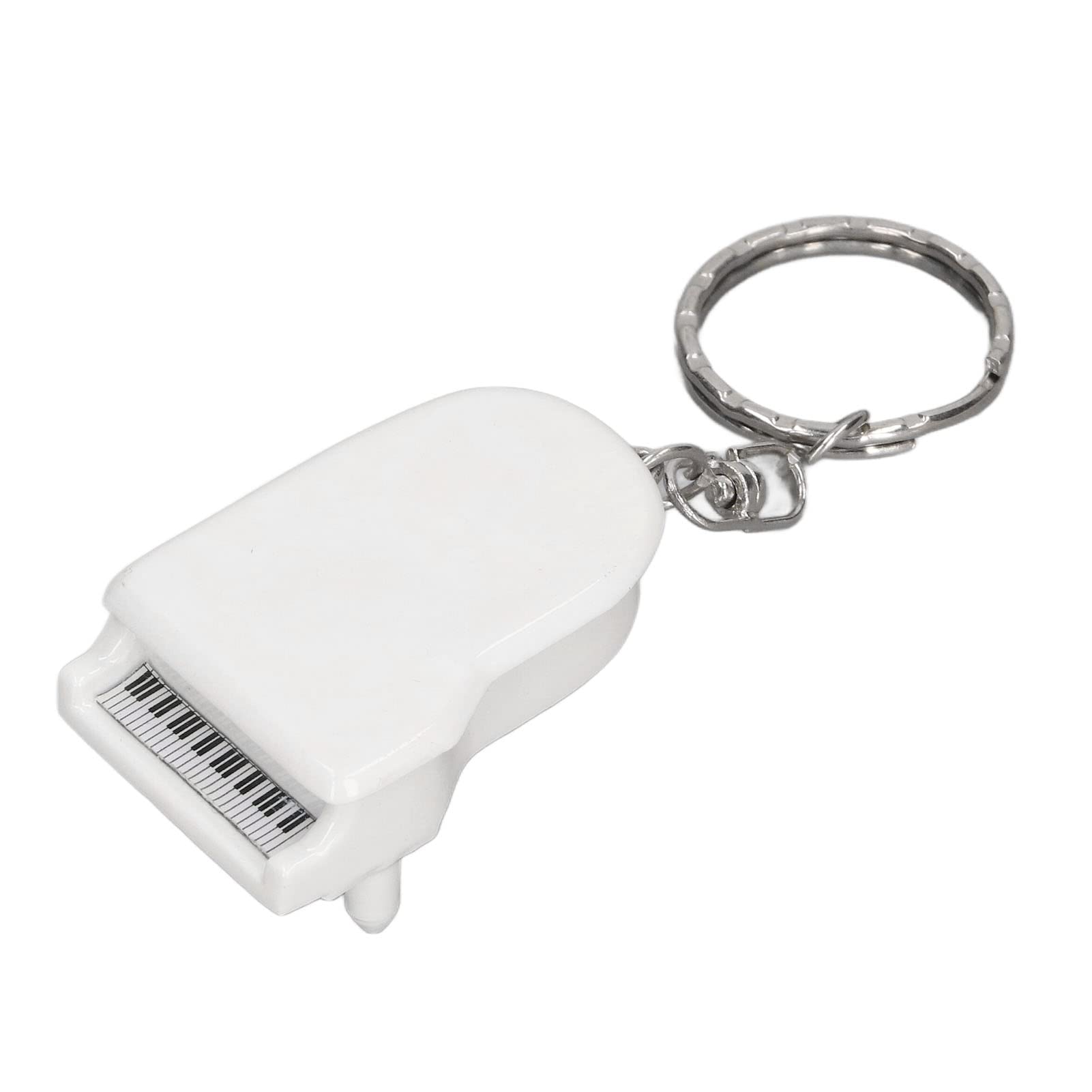 Mini Piano Pendant Keychain - Realistic Tiny Keyboard Charm for Dollhouse Decor, Jewelry & Gift (White) | Perfect for DIY Crafts, Doll Accessories & Music Lover Gifts