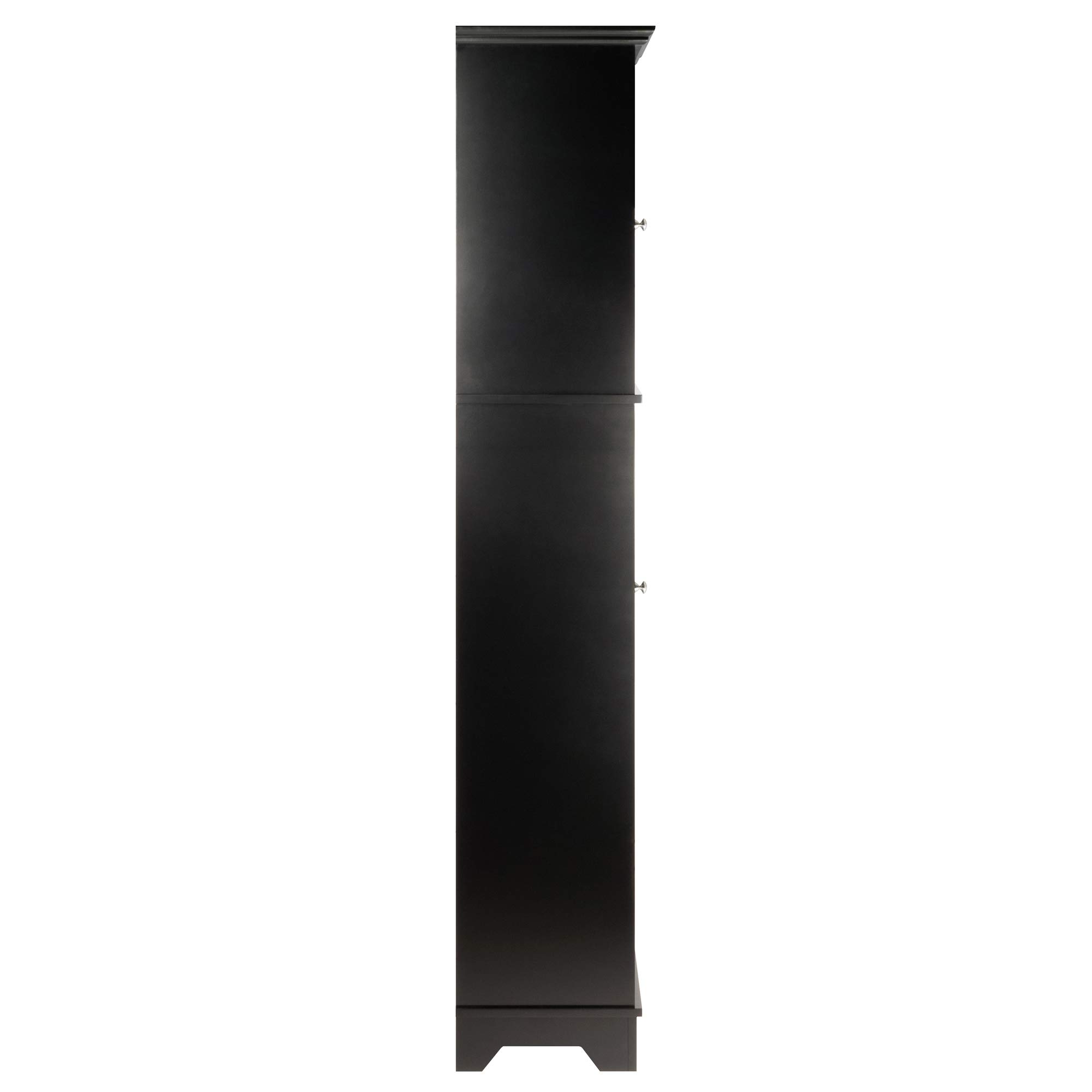 Winsome Wyatt Black Storage Cabinet - Modern Organizer for Home, Office, and Living Room