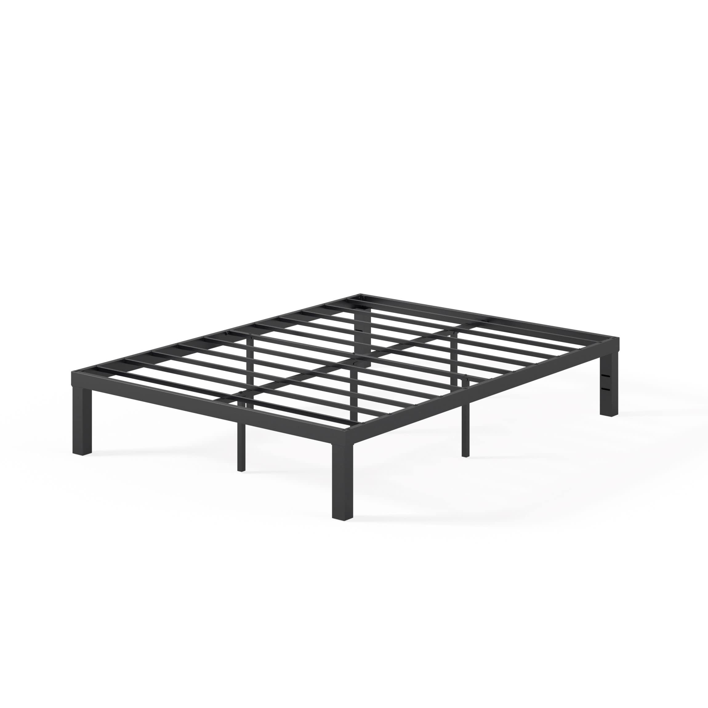 Zinus Luis 14 Inch Full Size Metal Platform Bed Frame with QuickLock Assembly & Steel Slat Support - Modern Design, No Box Spring Needed, Underbed Storage Space - Perfect for Small Bedrooms, Guest Rooms & Dorm Rooms