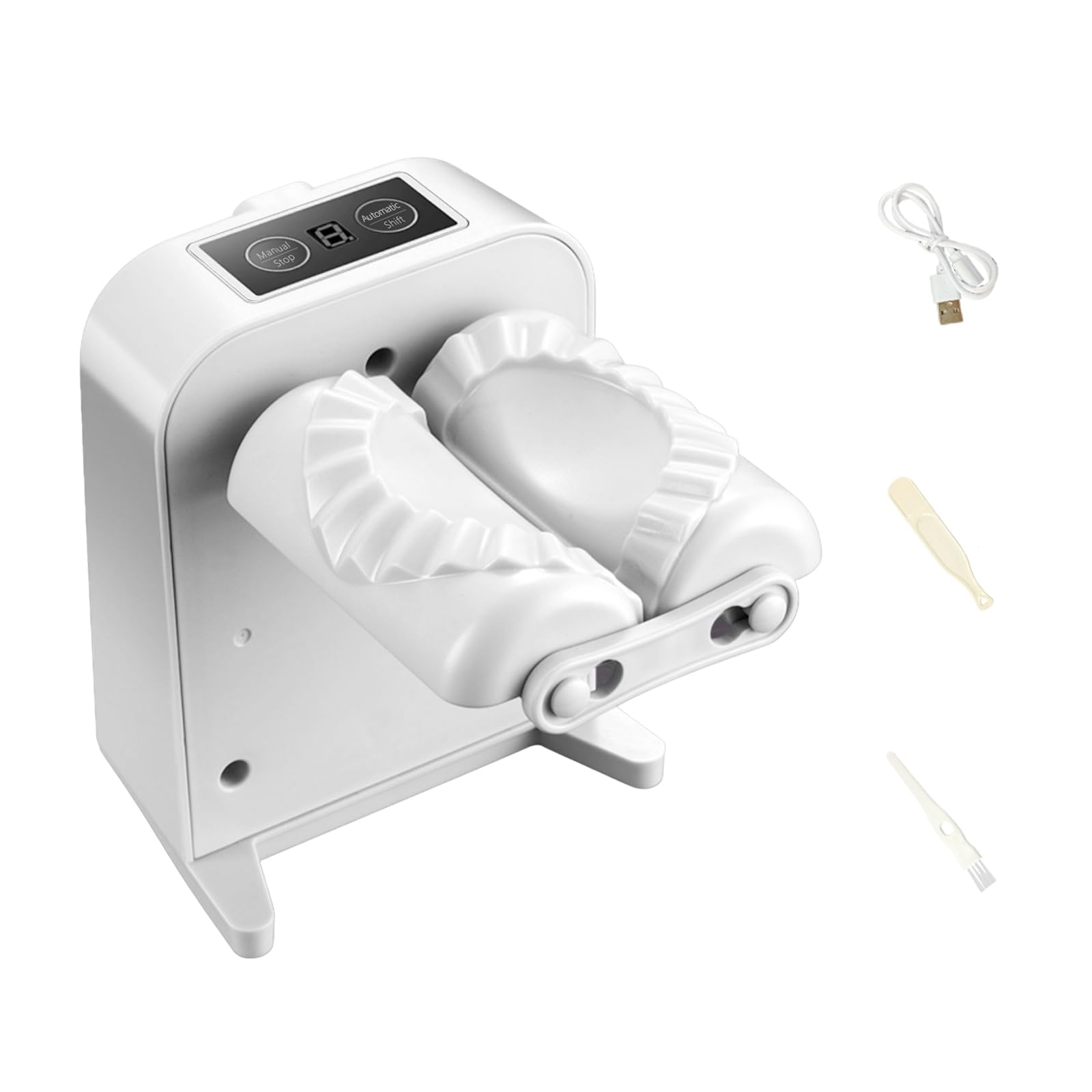 2023 New Electric Dumpling Maker Machine with Filling Spoon & Brush - Automatic Dumpling & Empanada Maker - 3 Gear Modes for Easy DIY Dumpling Mold Set - Perfect for Home Cooking, Parties & Asian Cuisine