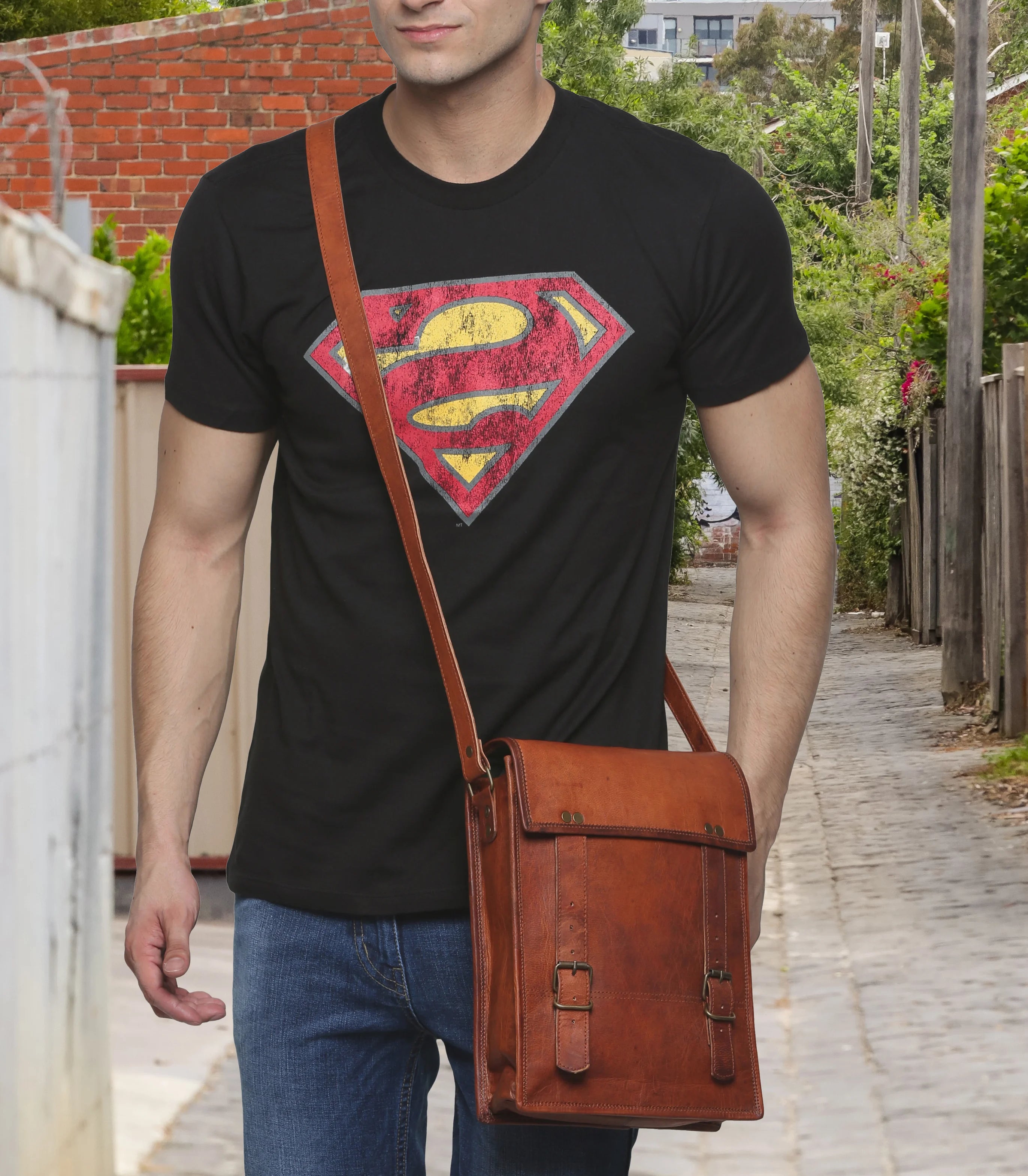 Zeus 11 Leather Crossbody Bag for iPad & Tablet - Stylish Messenger Purse for Work, Travel & Daily Commute