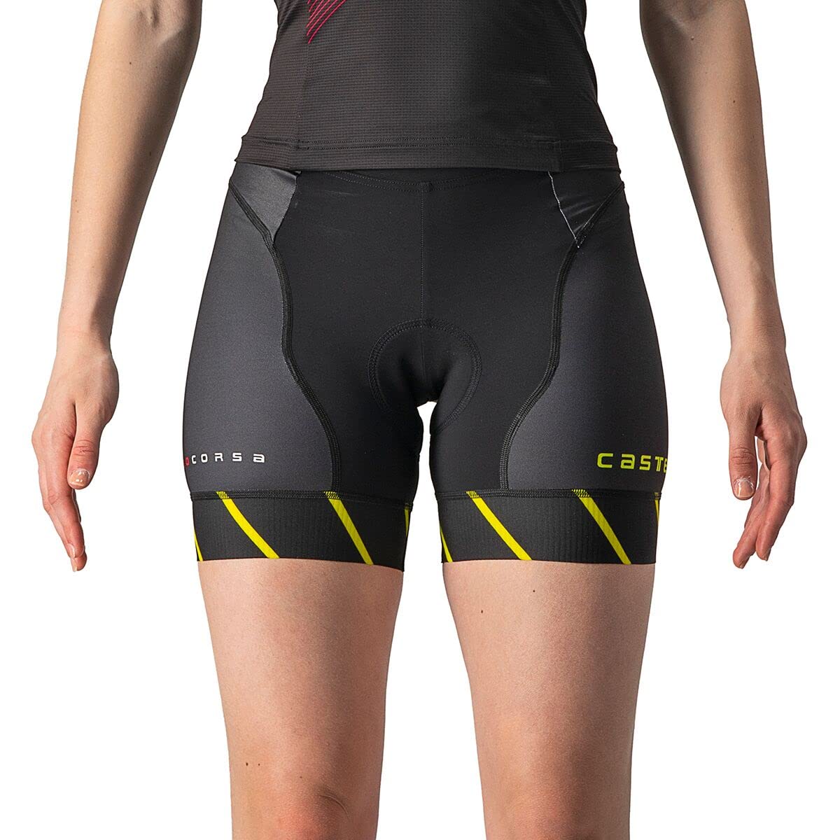 Castelli Free 2 Women's Cycling Shorts - Electric Lime, XL - Perfect for Road Biking & Indoor Training