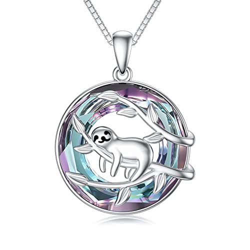Sloths Necklace-Purple