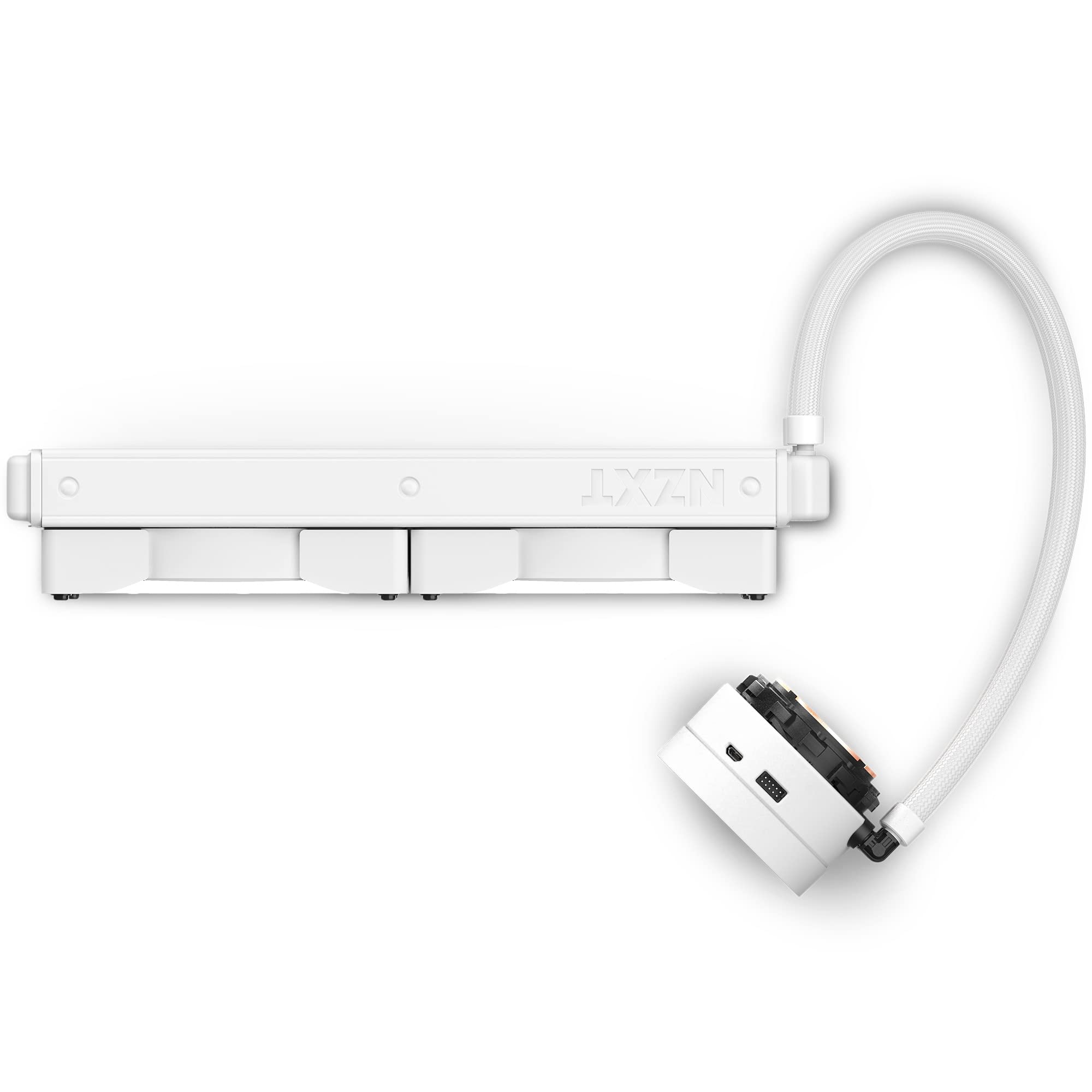 NZXT Kraken X63 RGB 280mm AIO Liquid CPU Cooler - Infinity Mirror Design with RGB Lighting - Includes 2 Aer RGB V2 140mm Fans - White - Perfect for Gaming PCs and High-Performance Workstations