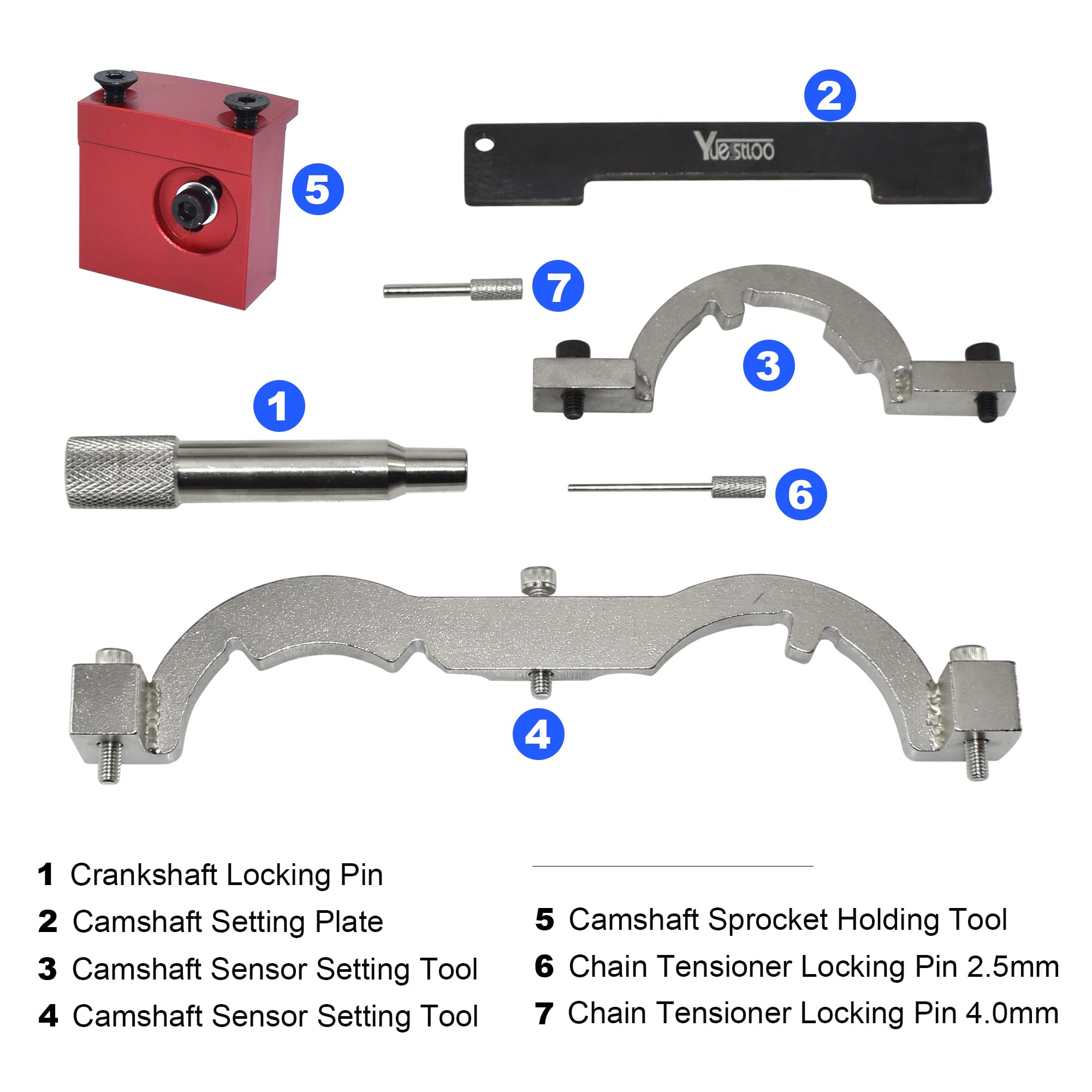 Professional Turbo Engine Timing Tool Kit for Vauxhall Opel Chevy Chevrolet Aveo Cruze Orlando Adam Ampera Astra J Cascada 1.0L 1.2L 1.4L - Camshaft Holding Locking Tool Set with Protective Gloves | Perfect for DIY Auto Repair, Engine Maintenance & Timing Belt Replacement