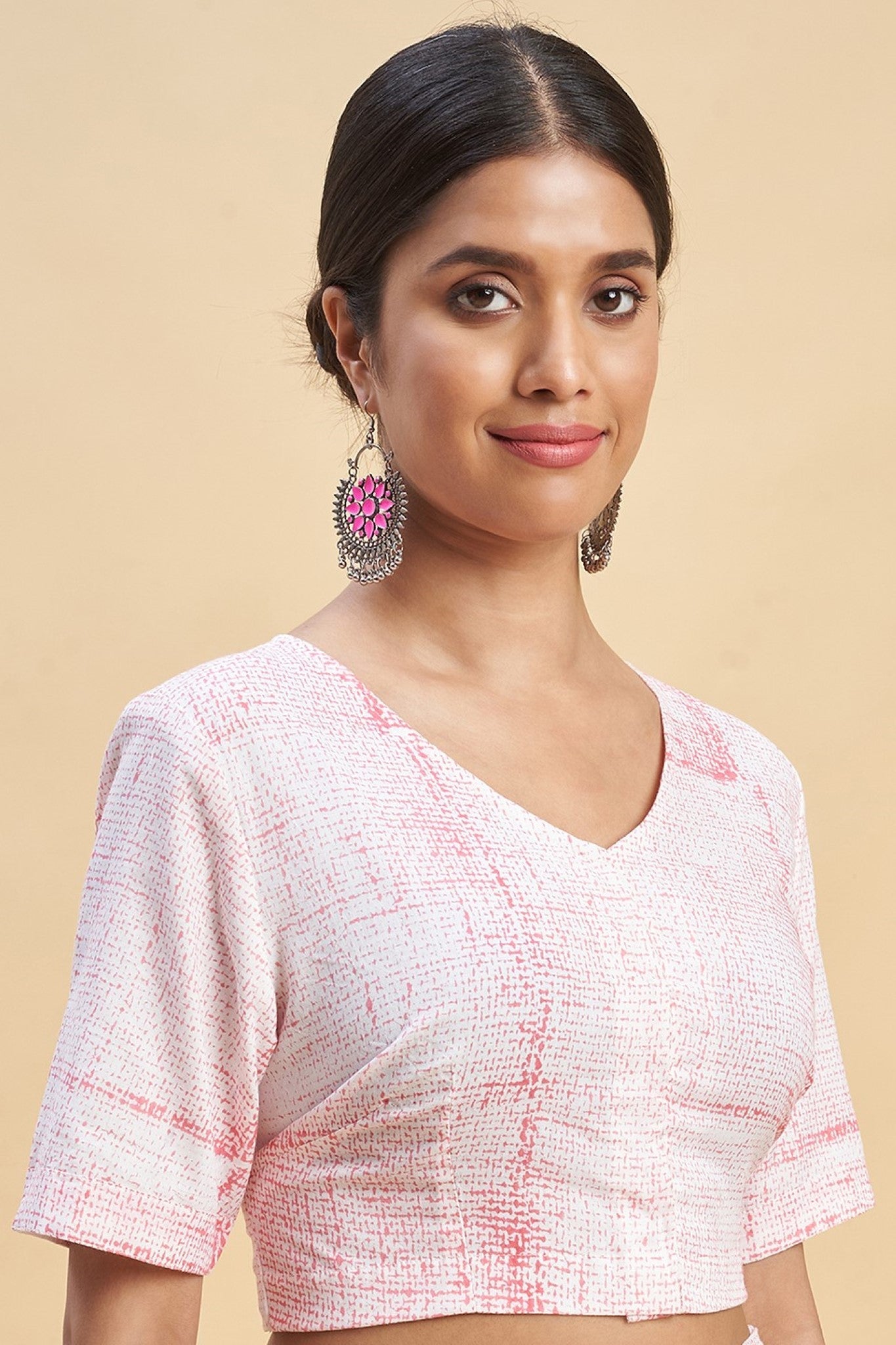 Pink Striped Hand Block Printed Cotton Saree - Traditional Indian Saree for Women - Perfect for Weddings, Parties & Festive Occasions