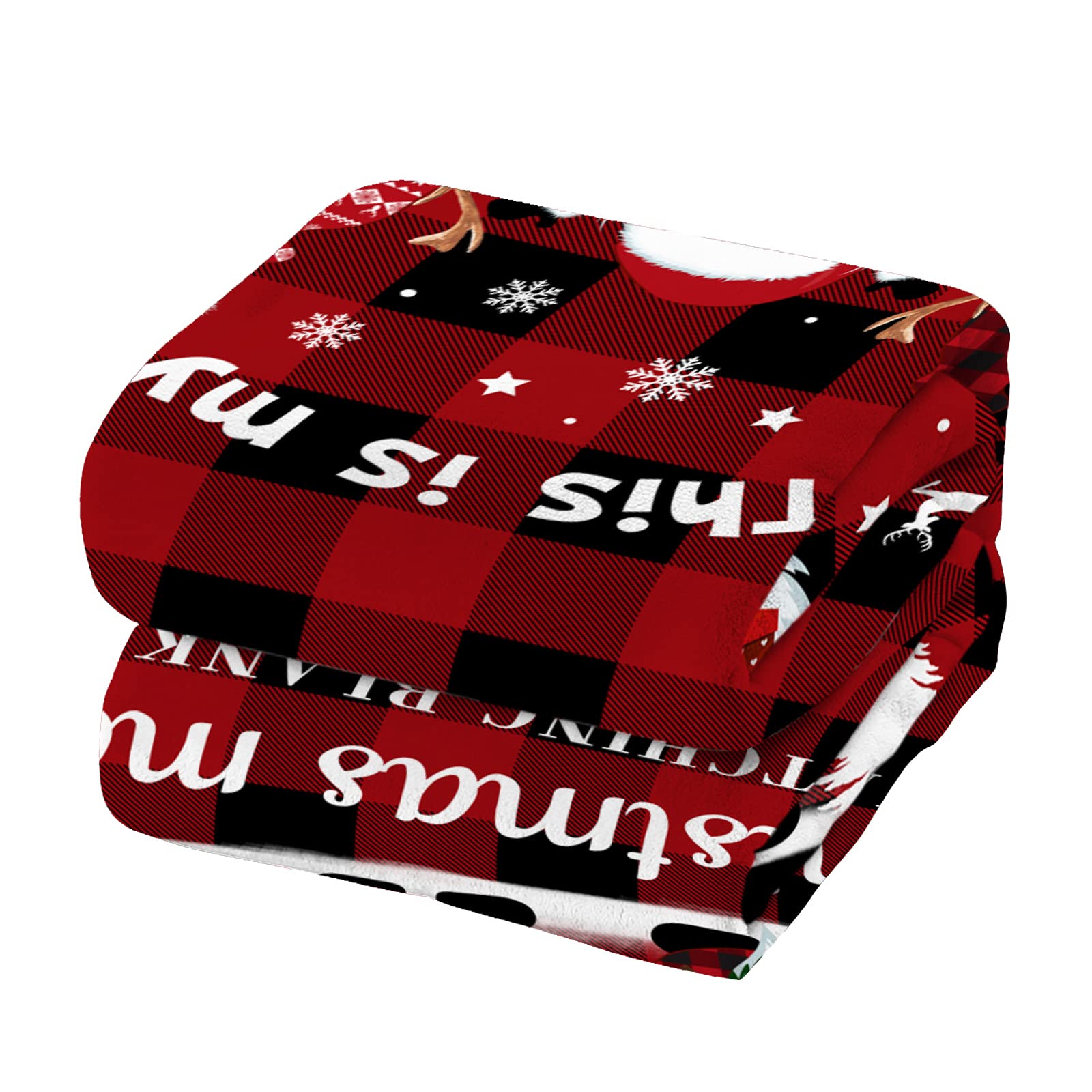 Luxury Christmas Flannel Fleece Blanket - Soft Plush Warm Holiday Throw for Bed, Couch & Sofa (40