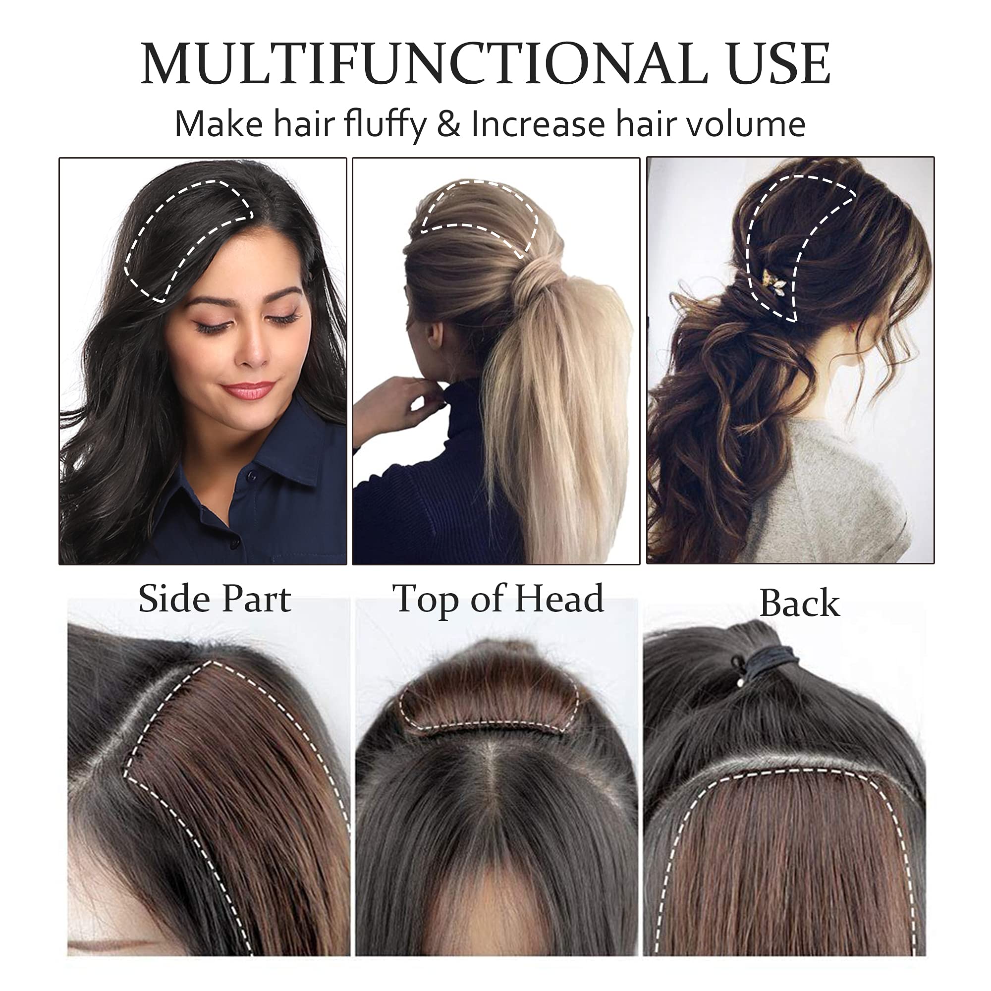 SEGO 2 Pcs Clip-in Short Hair Extensions 4 Inch 16g 100% Human Hair Toppers for Women with Thinning Hair - Ash Blonde & Bleach Blonde (#18P613) | Instant Volume Boost for Thin Hair | Perfect for Daily Wear, Parties & Special Occasions