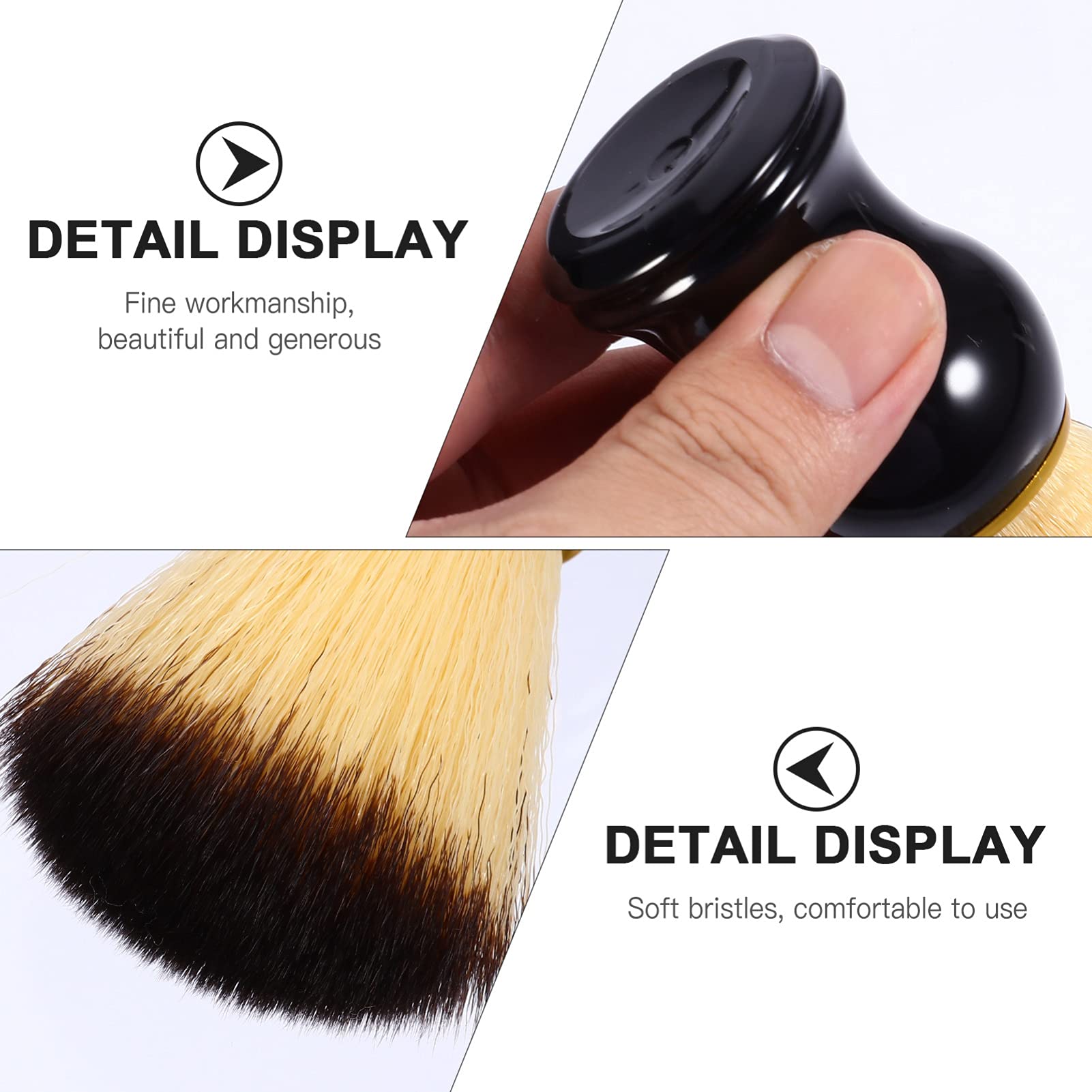 Premium Men's Shaving Brush - Soft Bristle Beard & Mustache Grooming Tool for Smooth Foam Lather - Ideal for Wet Shaving, Travel & Daily Beard Care Routine