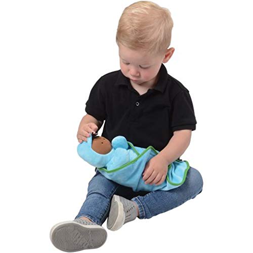 Constructive Playthings Soft Swaddle Baby Dolls with Matching Pockets - Multicultural Doll Set of 4 for Daycare, Circle Time & Early Learning | Hook & Loop Closure, All Ages, Multicolor | Perfect for Role Play, Social Development & Inclusive Playtime