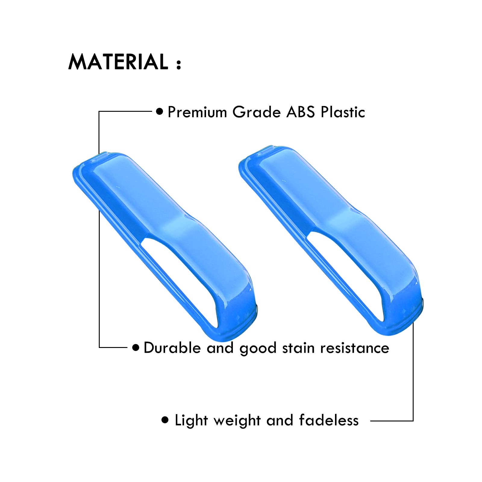 Jeep Wrangler JL & Gladiator JT Engine Hood Hinge Cover Decoration - Light Blue Exterior Accessories for 2018-2021 JL & 2020-2021 JT Models - Off-Road Style Upgrade for Jeep Enthusiasts