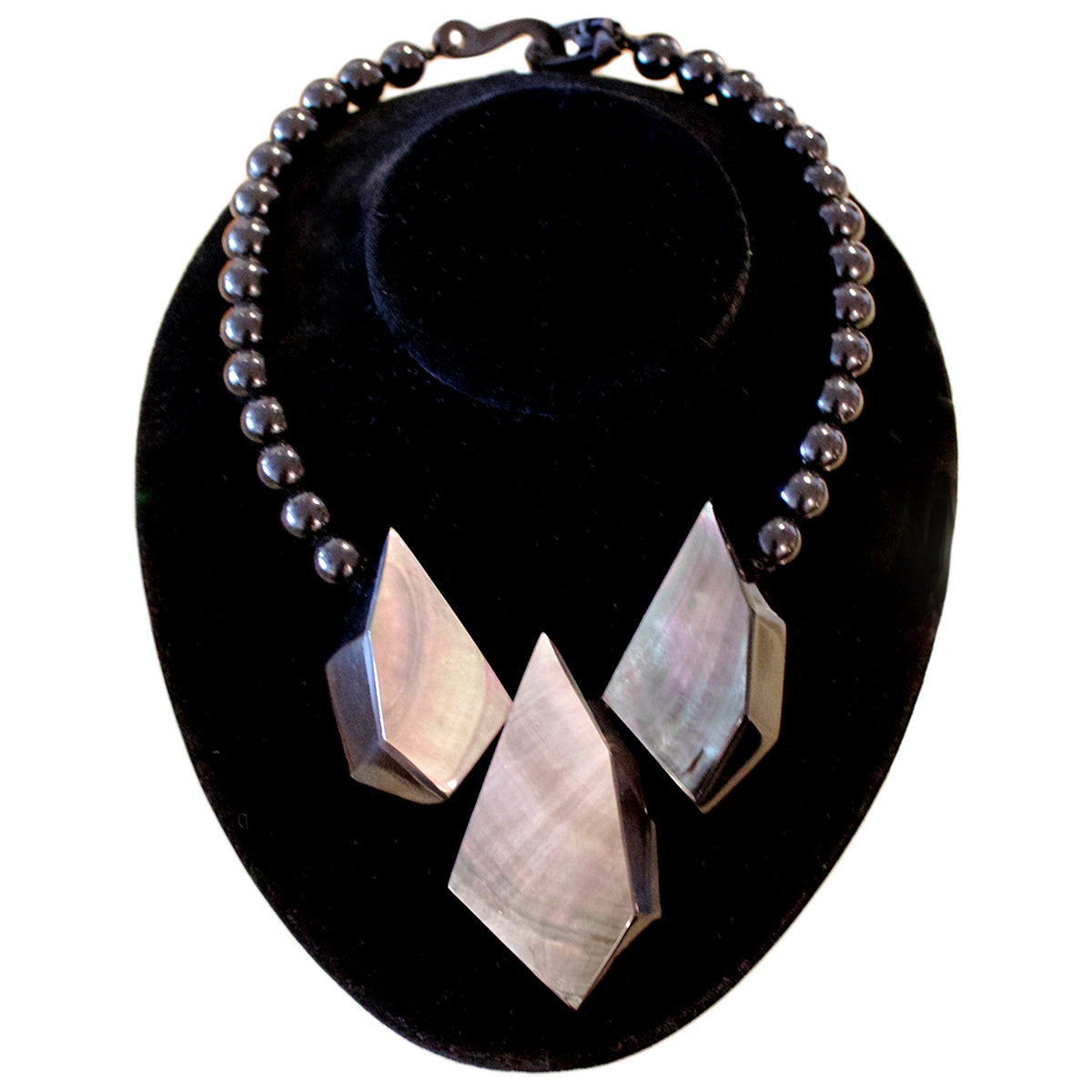 Elegant French Black Mother of Pearl Necklace – Handcrafted Jewelry for Women, Perfect for Weddings, Parties & Special Occasions