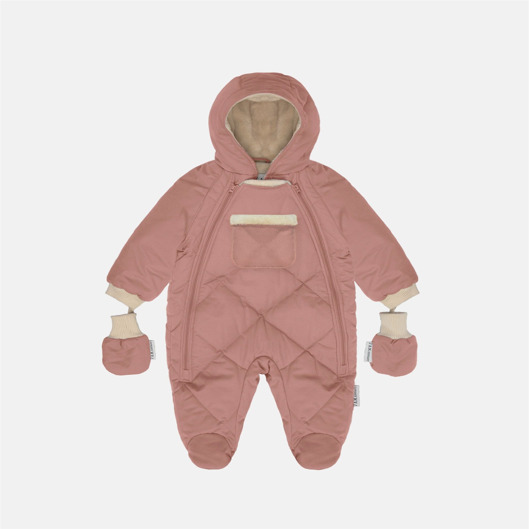 7AM Enfant Benji Plush Snow Jumpsuit - Winter Warm Baby Snowsuit for Boys & Girls - Perfect for Snow Play, Sledding & Outdoor Winter Activities