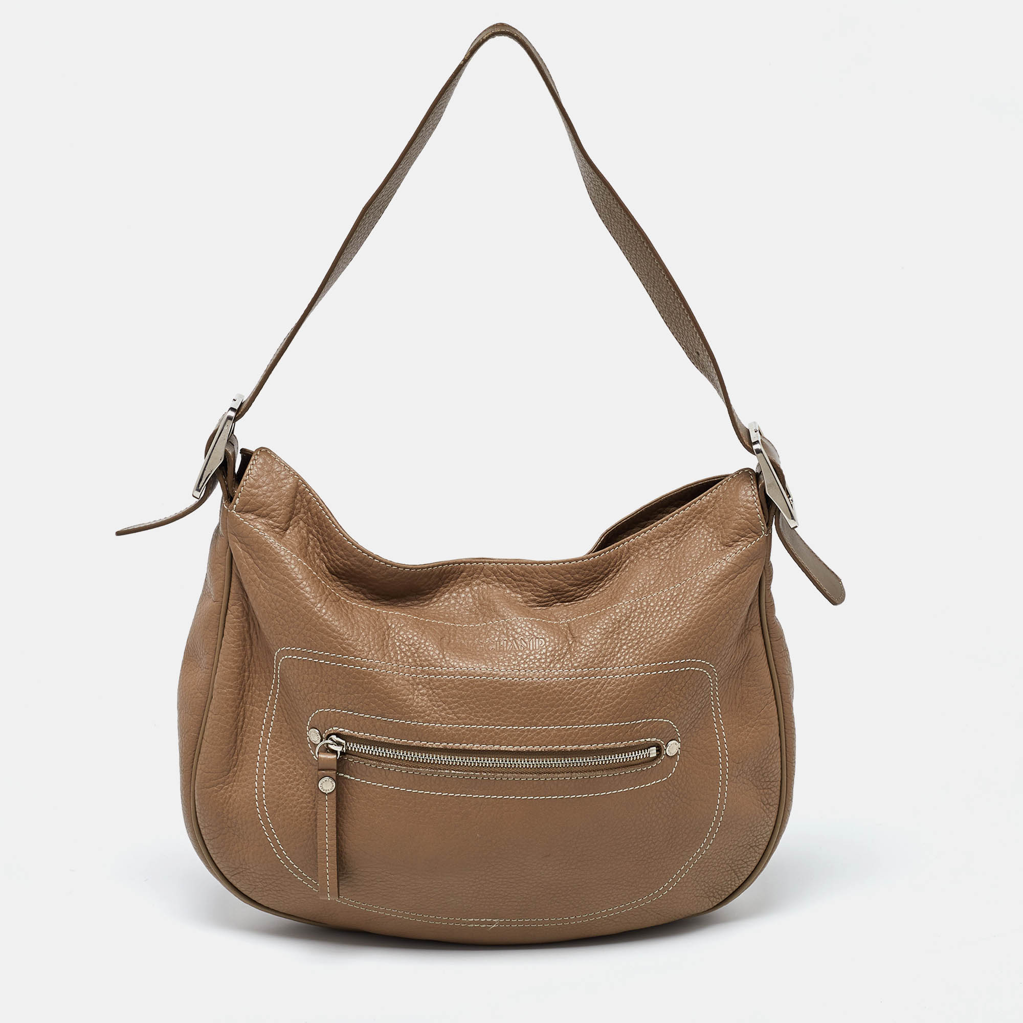 Stylish Beige Leather Hobo Bag for Women - Trendy Shoulder Tote Handbag - Perfect for Work, Travel & Everyday Use