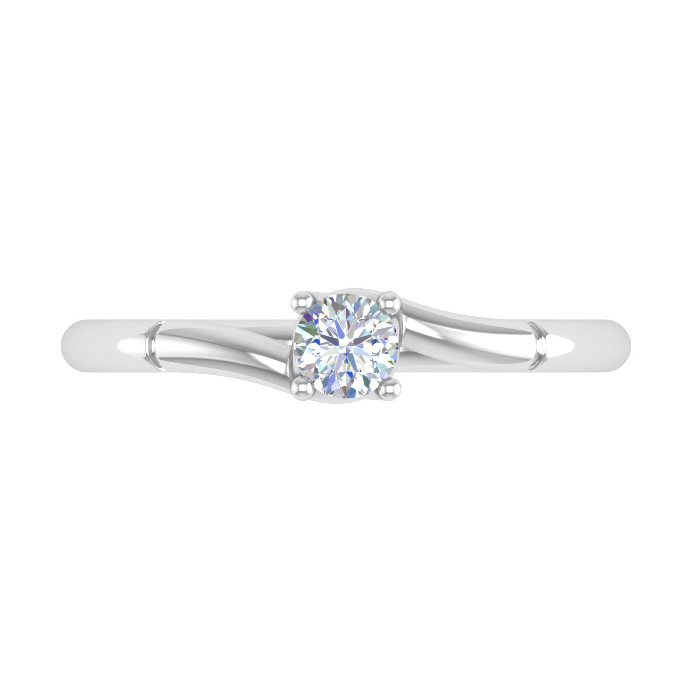1/4 Carat 4-Prong Solitaire Diamond Engagement Ring in 10K Gold - Perfect for Proposals, Anniversaries & Special Occasions