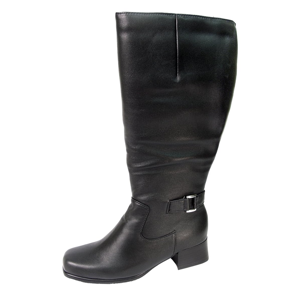 Peerage Becca Women's Wide Width Fleece Lined Leather Knee-High Boots - Warm Winter Snow Boots for Women with Wide Calves, Comfortable Slip Resistant Shoes for Walking, Hiking & Outdoor Activities