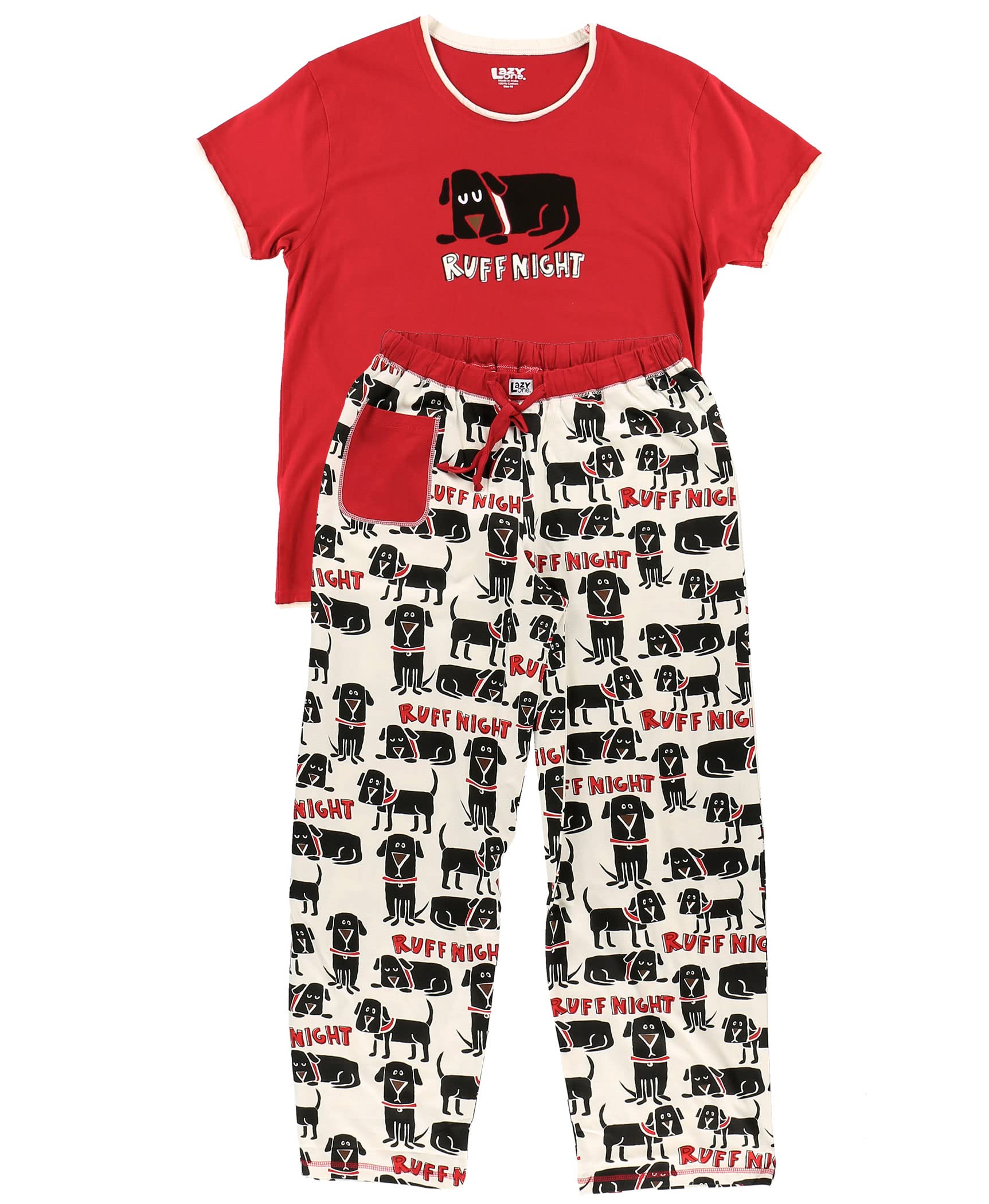 Lazy One Women's Pajama Set - Soft Short Sleeve Sleepwear with Cute Prints, Relaxed Fit for Lounge & Sleep | Perfect for Home Relaxation, Sleepovers & Cozy Nights