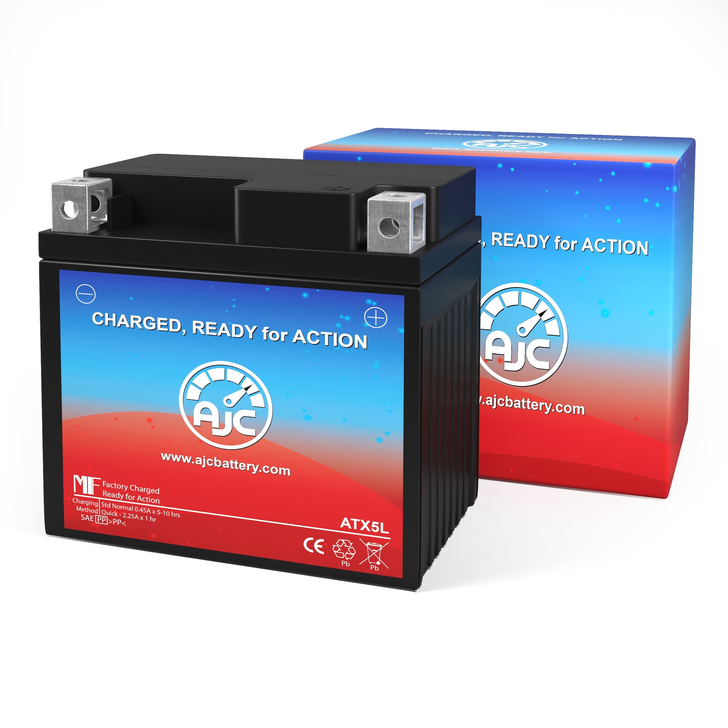 AJC 5L BS Powersports Battery Replacement - High Performance ATV, Motorcycle & UTV Battery - Perfect for Off-Road Adventures & Powersports Vehicles