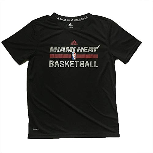 Adidas Miami Heat Youth Climalite Performance Shirt - Breathable Black Basketball Jersey for Kids, Perfect for Games, Practice & Fan Gear