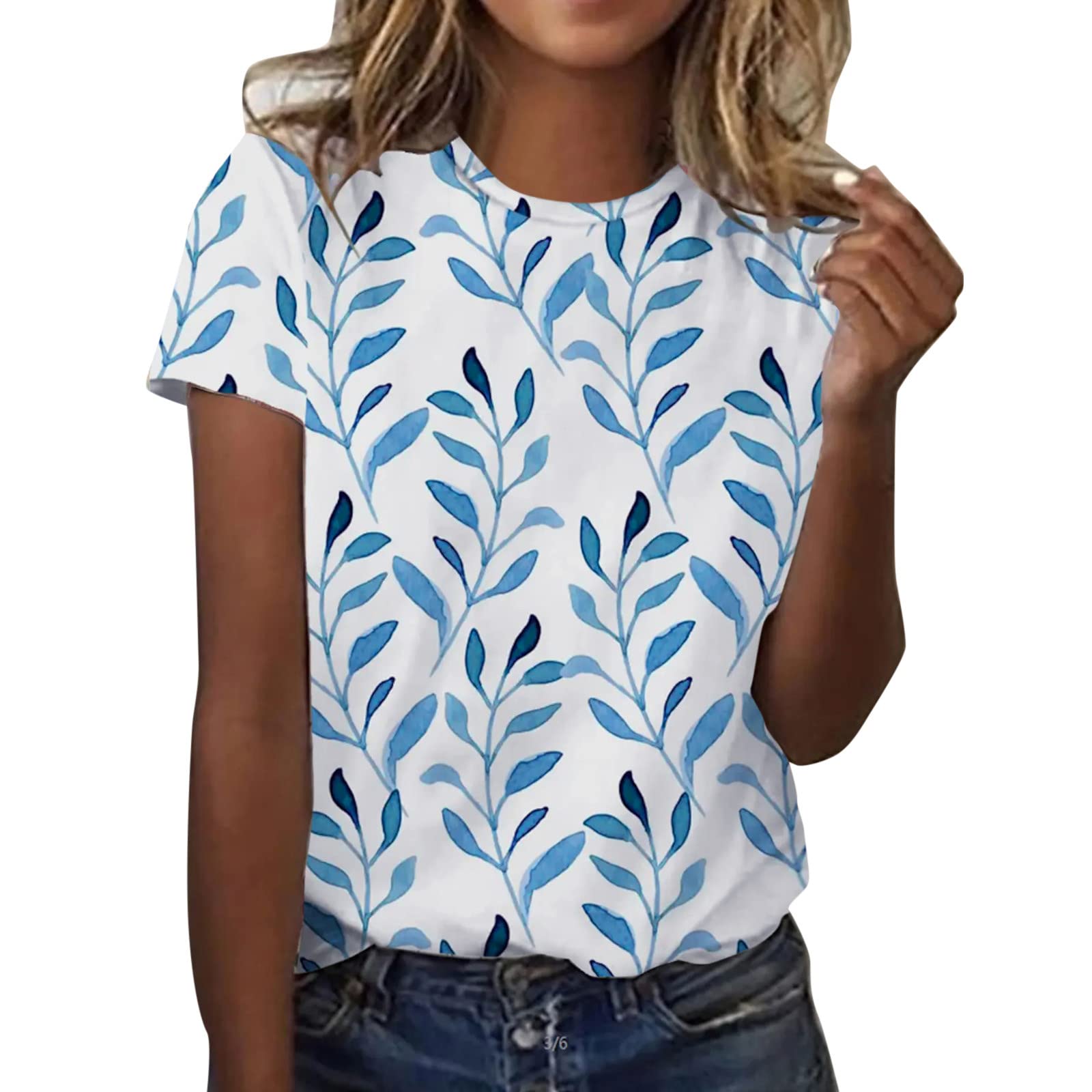 Trendy Plus Size Women's Short Sleeve V-Neck Printed T-Shirt - Casual Summer Tee for Everyday Wear, Work & Outings | MOKINGTOP