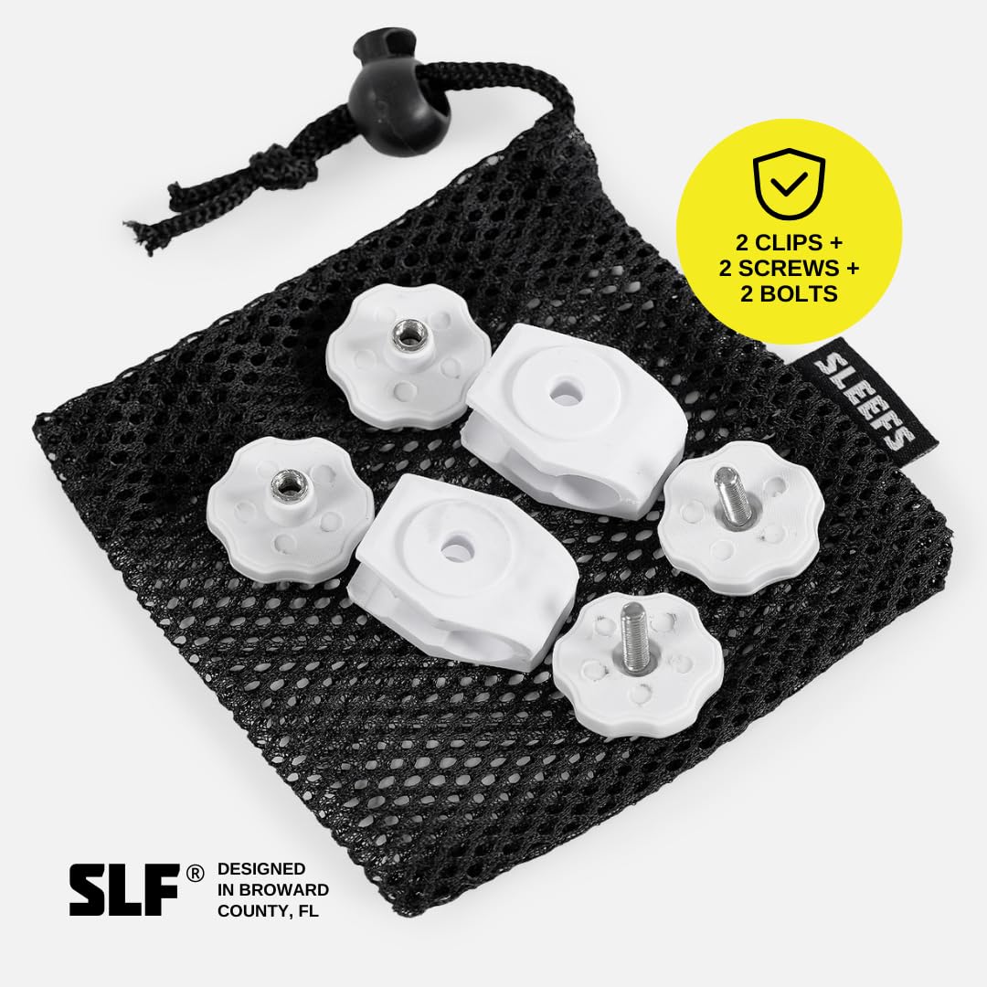 SLEEFS Football Helmet Visor Quick Clips - Universal Fit Quick-Release Clips (1 Pair Clips + 1 Pair Screws) - No Tools Required for Football, Lacrosse & Hockey Helmets - Perfect for Games & Practice