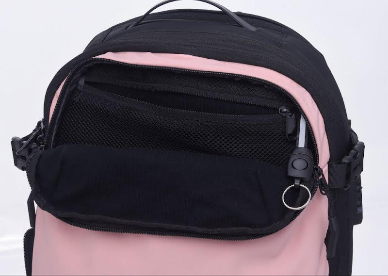 Travelite 17.3 Inch Vacuum Compression Travel Backpack with Hand Pump - Lightweight Carry-On Backpack for Air Travel, Camping & Outdoor Adventures (Pink)