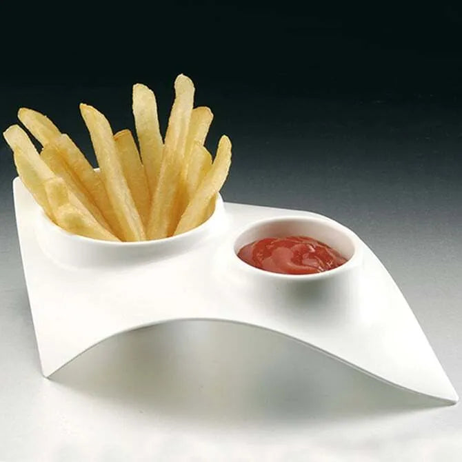 Double Tasting Bowl Set - Premium Ceramic Appetizer Bowls for Gourmet Snacks, Dips & Sauces - Perfect for Parties, Wine Tastings & Entertaining Guests