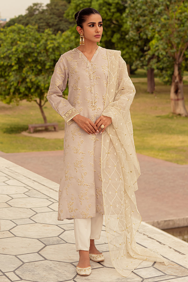 Lilac Mist 2-Piece Set (Shirt & Dupatta) - Elegant Ethnic Outfit for Women, Perfect for Weddings, Parties & Festive Occasions