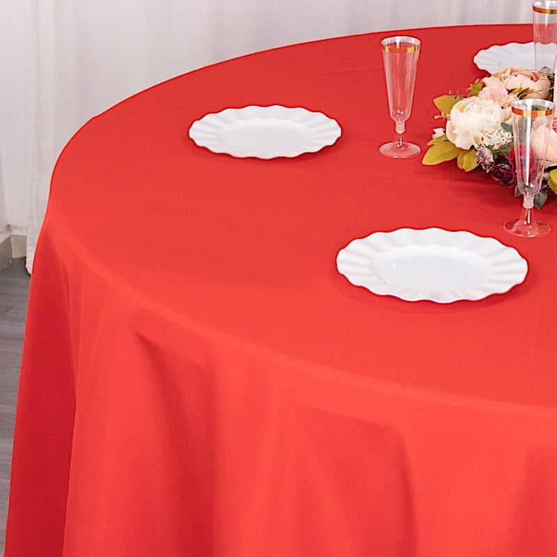 Premium 108-Inch Round Polyester Tablecloth for Weddings, Parties & Events - Elegant & Durable Table Linens for Banquets, Celebrations & Home Decor