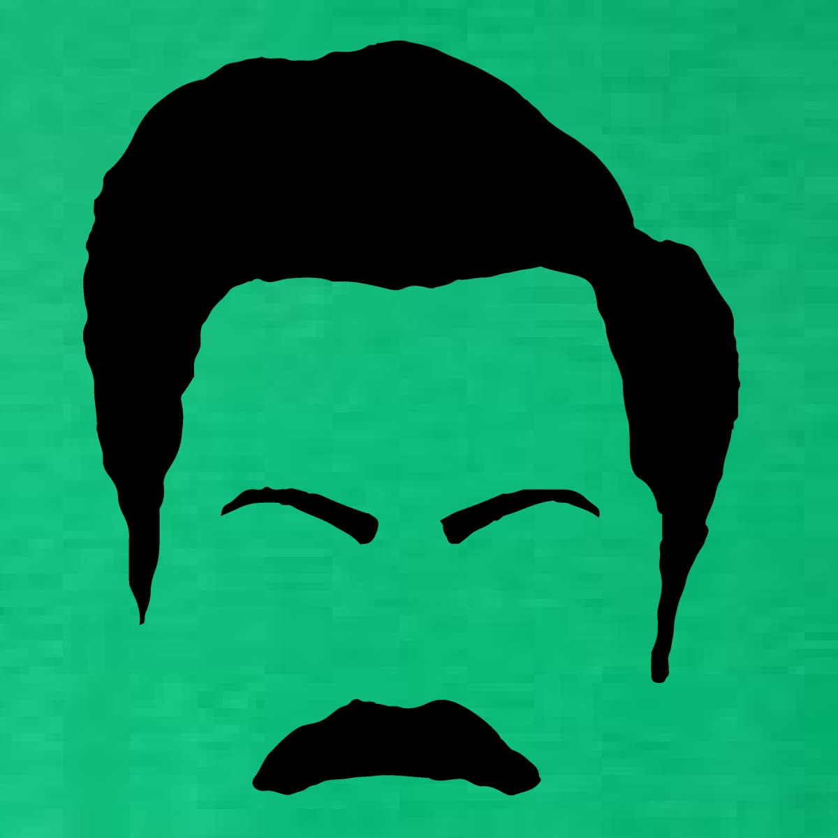 Ron Swanson Mustache Silhouette Tri-Blend Racerback Tank Top - Parks and Recreation Pop Culture T-Shirt for Men & Women - Perfect for Gym, Casual Wear and TV Show Fans