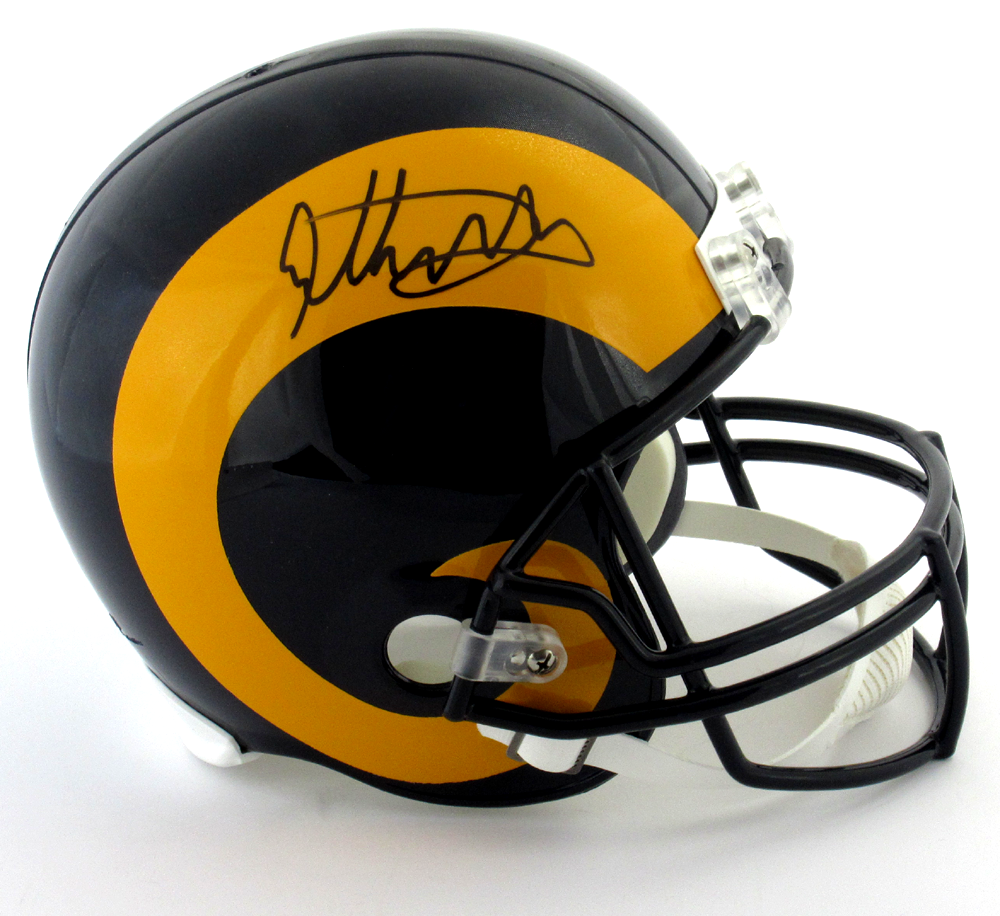 Todd Gurley Autographed Los Angeles Rams Riddell Full Size Throwback NFL Helmet - Signed Football Collectible for Fans, Sports Memorabilia Display & Man Cave Decor