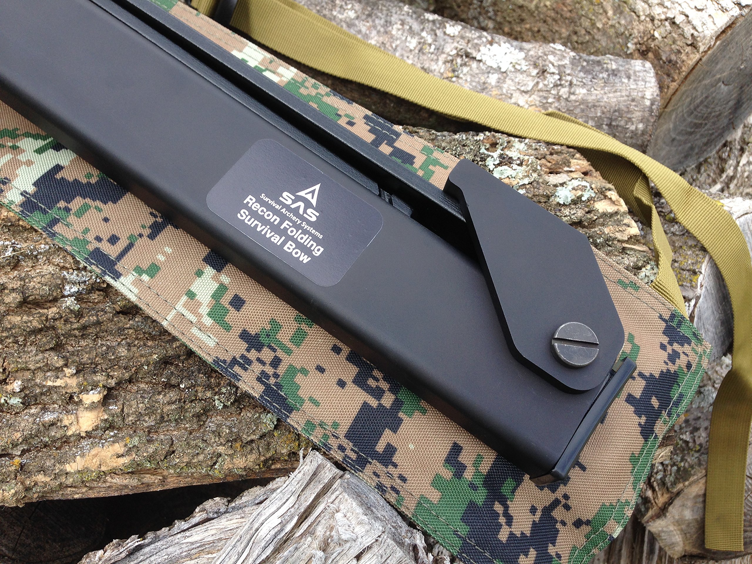 SAS Recon Folding Survival Bow - USA Made Compact Hunting Bow for Outdoor Adventures, Camping & Emergency Preparedness