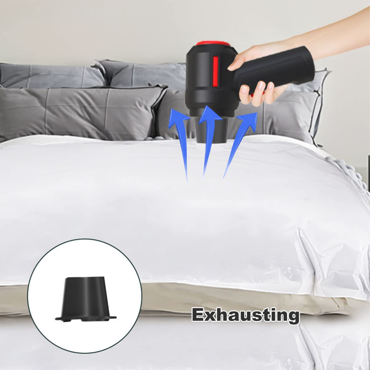 9000Pa 120W 4-in-1 Portable Cordless Car Vacuum Cleaner - Handheld Auto Vacuum & Blower for Car Detailing, Home Cleaning & Pet Hair Removal - Powerful Suction for Car Interiors, Upholstery & Hard-to-Reach Areas (White)