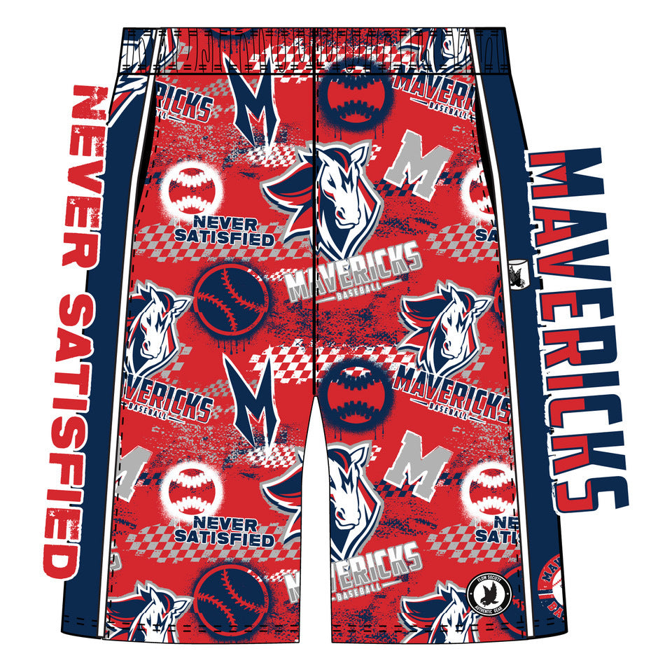 Boys & Men's Mavericks Baseball Shorts - 1 of Each Color | Comfortable & Durable for Baseball Games, Practice & Casual Wear