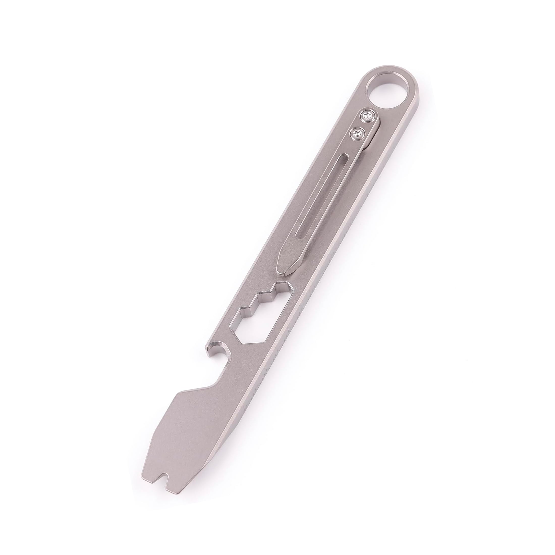 10-in-1 Titanium EDC Multitool with Pry Bar, Bottle Opener, Clip & CM Scale Wrench - Perfect for Outdoor Adventures, Survival Gear & Everyday Carry Essentials
