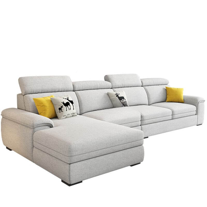 L-Shape 5-Seater Left-Hand Facing Recliner Sofa - Perfect for Living Room, Home Theater & Family Gatherings