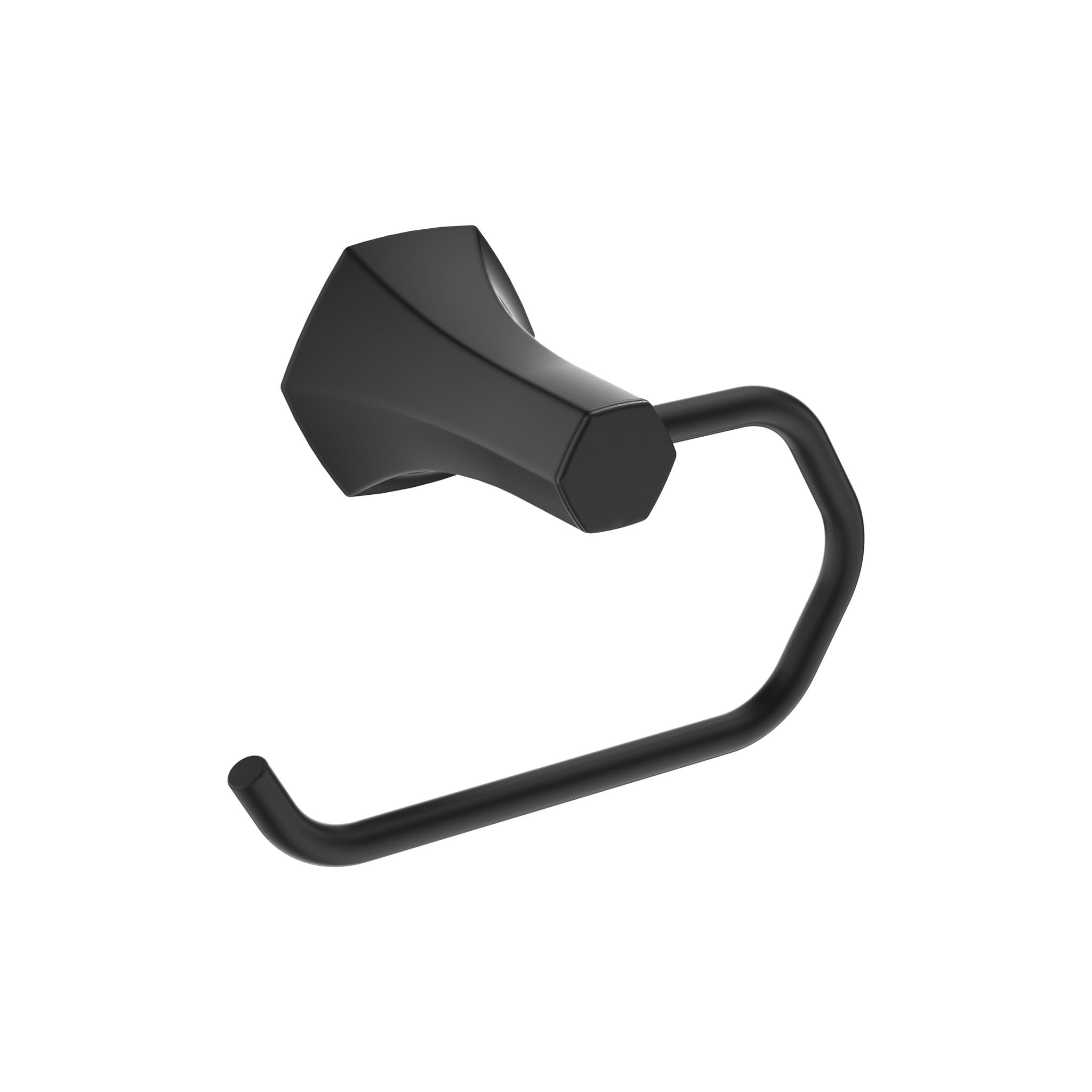 hansgrohe 55-inch Matte Black Toilet Paper Holder Stand - Transitional Bathroom Accessory (Model 04837670) - Perfect for Modern & Traditional Bathrooms