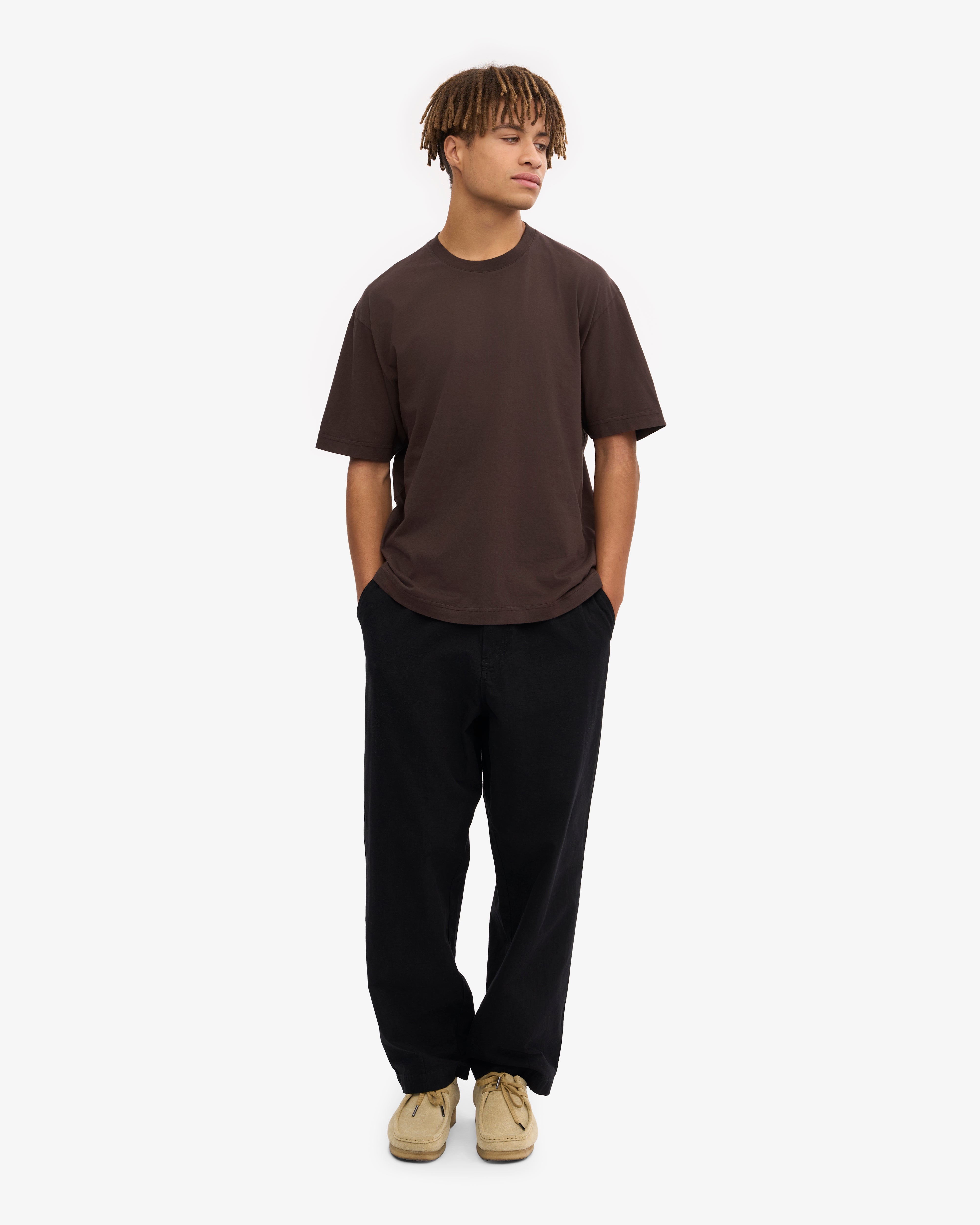 Organic Oversized T-Shirt for Women - Soft & Comfortable Coffee Brown Cotton Tee - Perfect for Casual Wear, Loungewear & Everyday Outfits