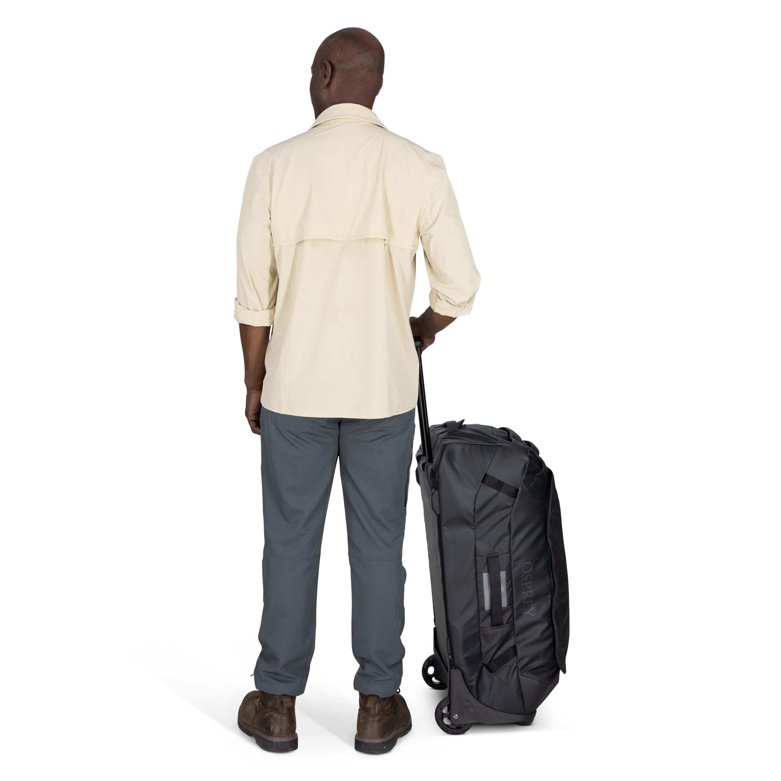 Osprey Transporter 90L Wheeled Travel Duffel Bag - Large Rolling Luggage for Air Travel, Camping & Adventure Trips - Durable Black Carry-On Duffel with Wheels