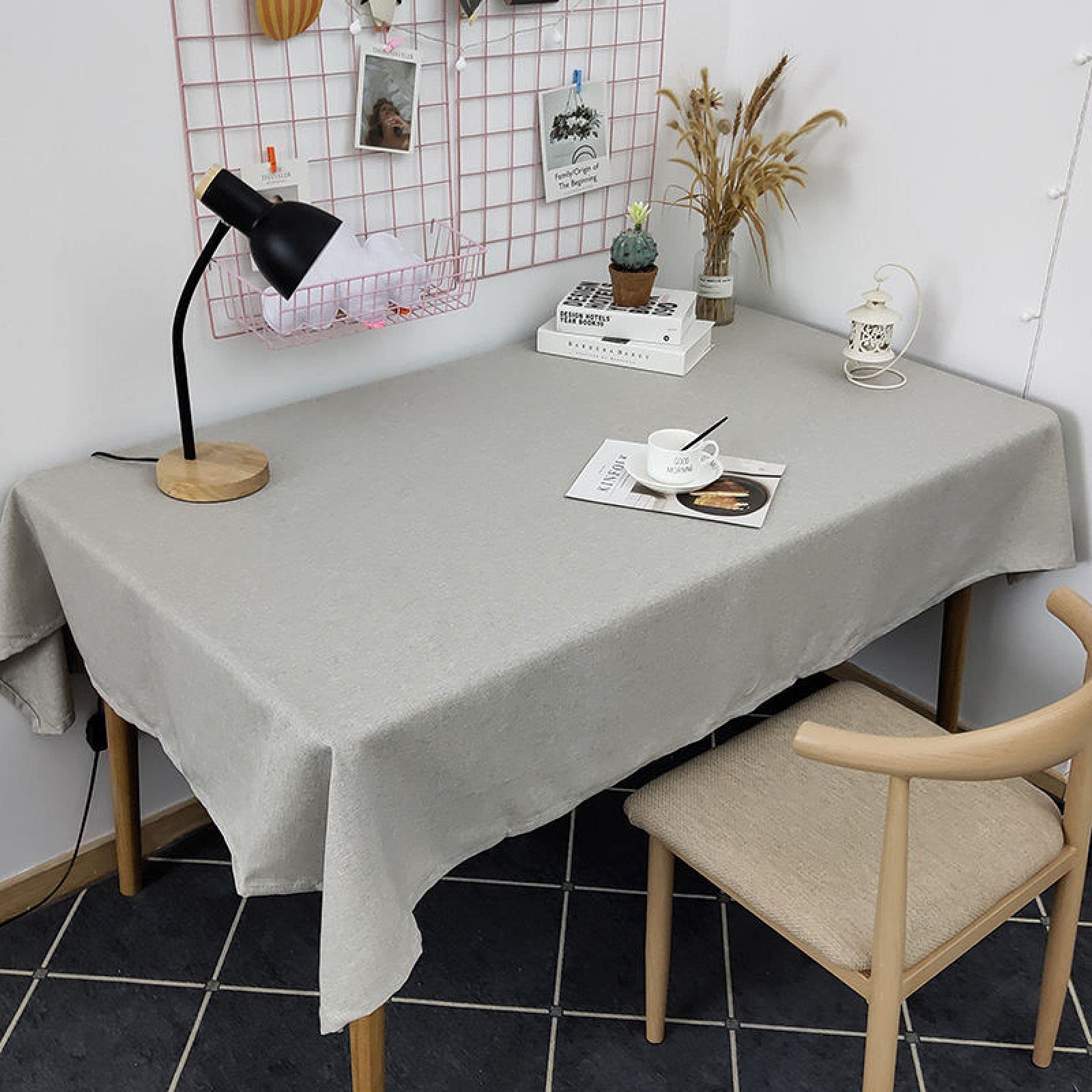Heavy Duty Vinyl Tablecloth - 200cm Rectangle PVC Table Cover for Kitchen & Dining - Wipe Clean, Waterproof, Stain Resistant - Perfect for Parties, BBQs, and Everyday Use